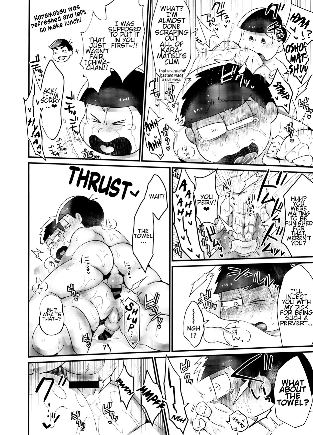 (Kahou wa Nete Matsu 20) [Nima Nima Hompo (Tokiwa)] My Tongue Has Been Weird Lately ~ 24 hours of explosive threesome sex!! (Osomatsu-san)