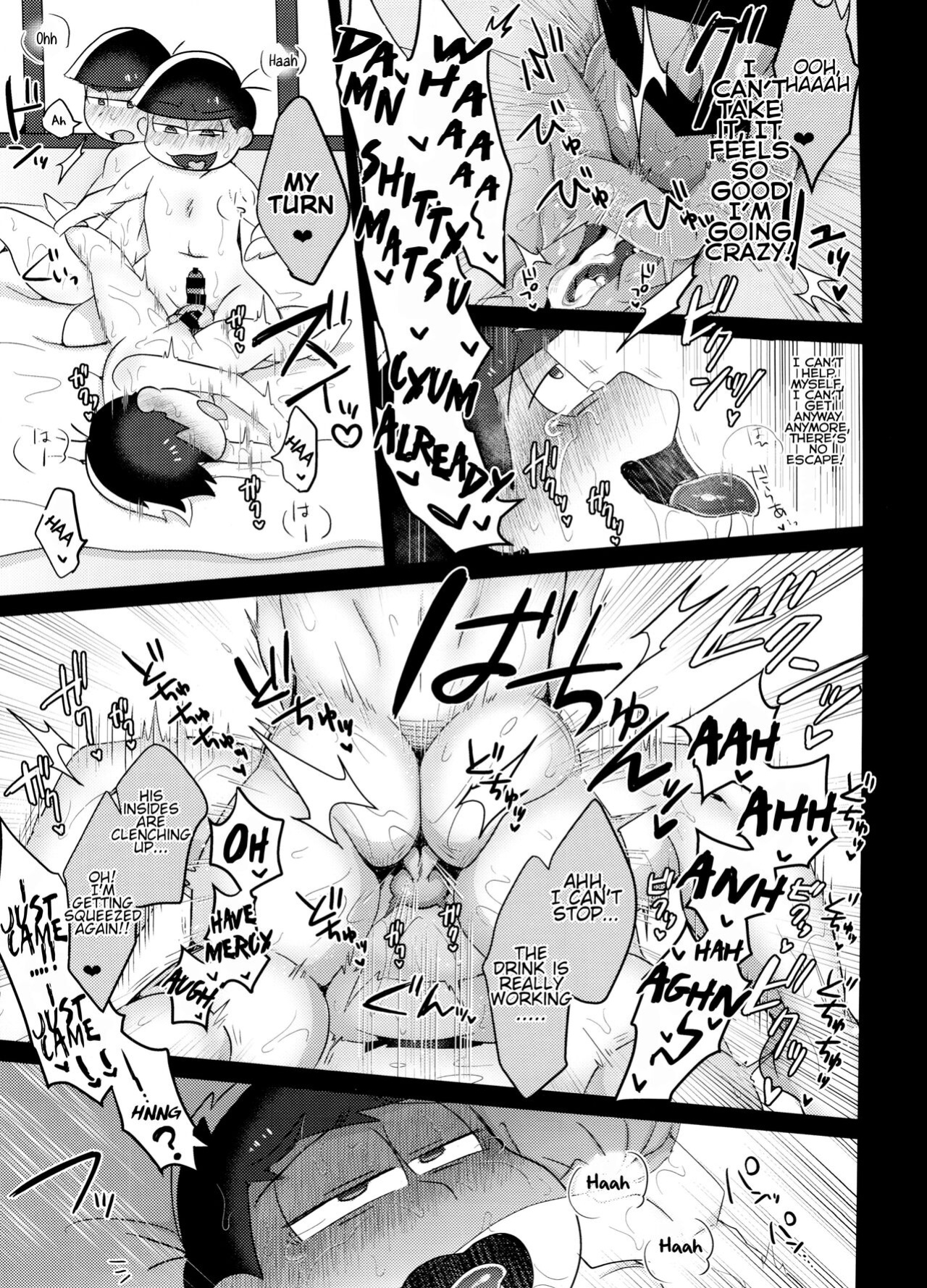 (Kahou wa Nete Matsu 20) [Nima Nima Hompo (Tokiwa)] My Tongue Has Been Weird Lately ~ 24 hours of explosive threesome sex!! (Osomatsu-san)