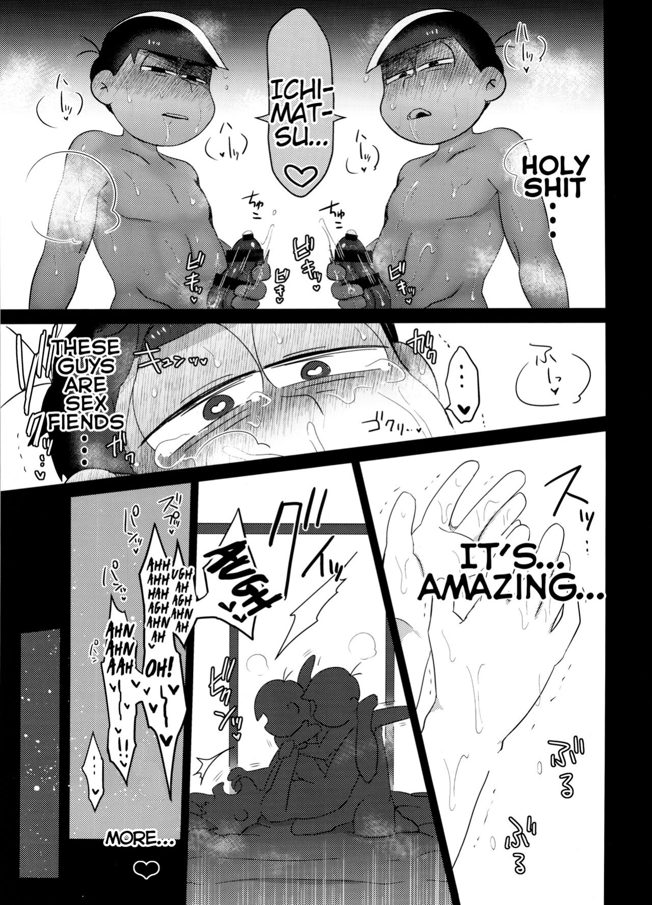 (Kahou wa Nete Matsu 20) [Nima Nima Hompo (Tokiwa)] My Tongue Has Been Weird Lately ~ 24 hours of explosive threesome sex!! (Osomatsu-san)