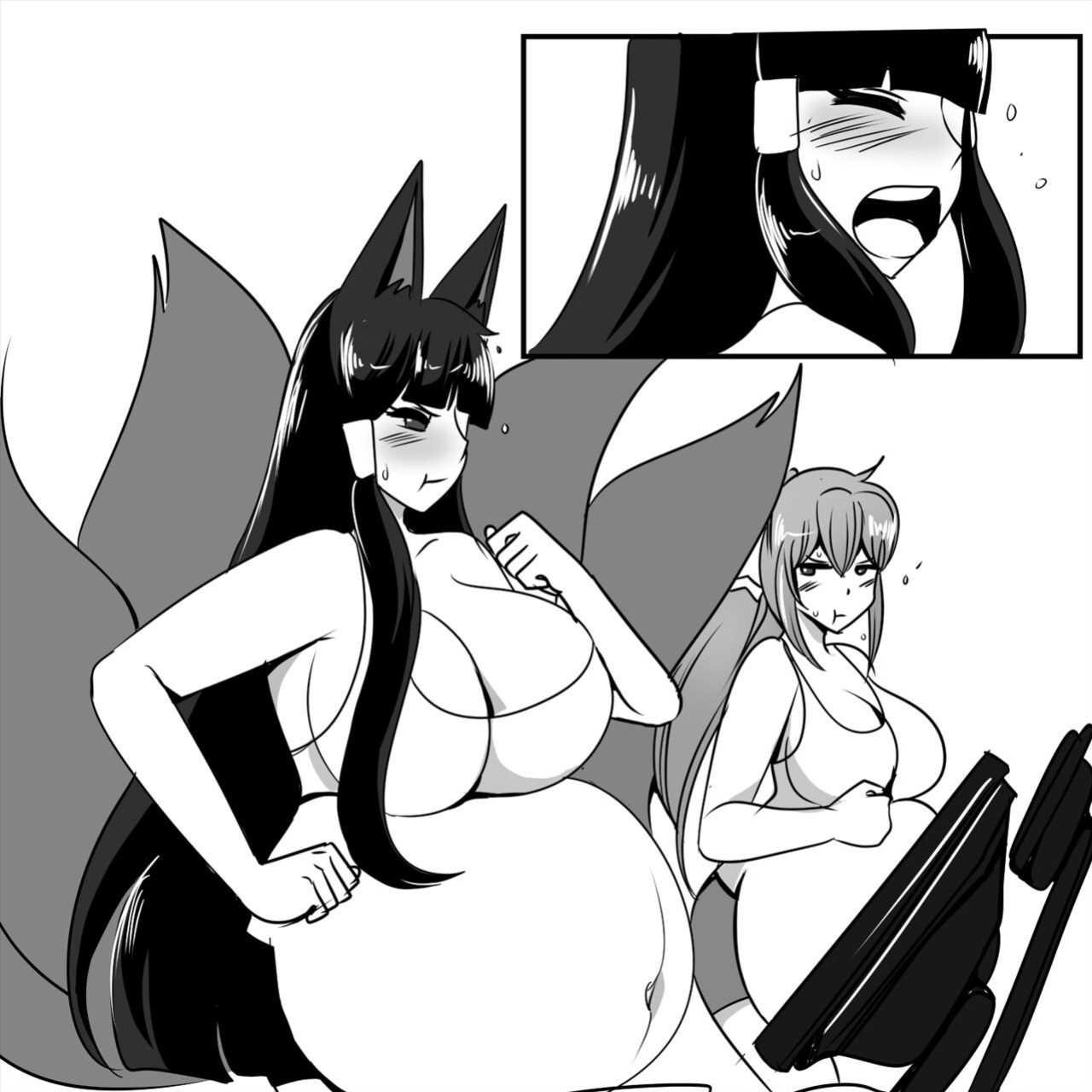 [SaintxTail] Akagi and Mikoto Pregnant Futa
