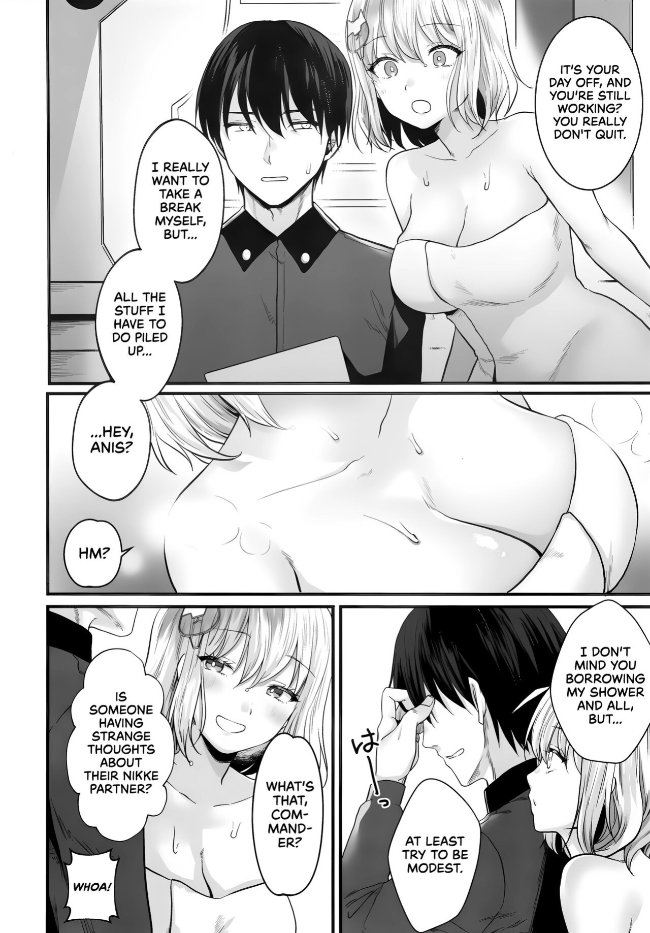 (C102) [Meringue (Kumano Kotaro)] Anis to Futarikiri no Kyuujitsu | A Holiday Alone with Anis (Goddess of Victory: Nikke) [head empty]