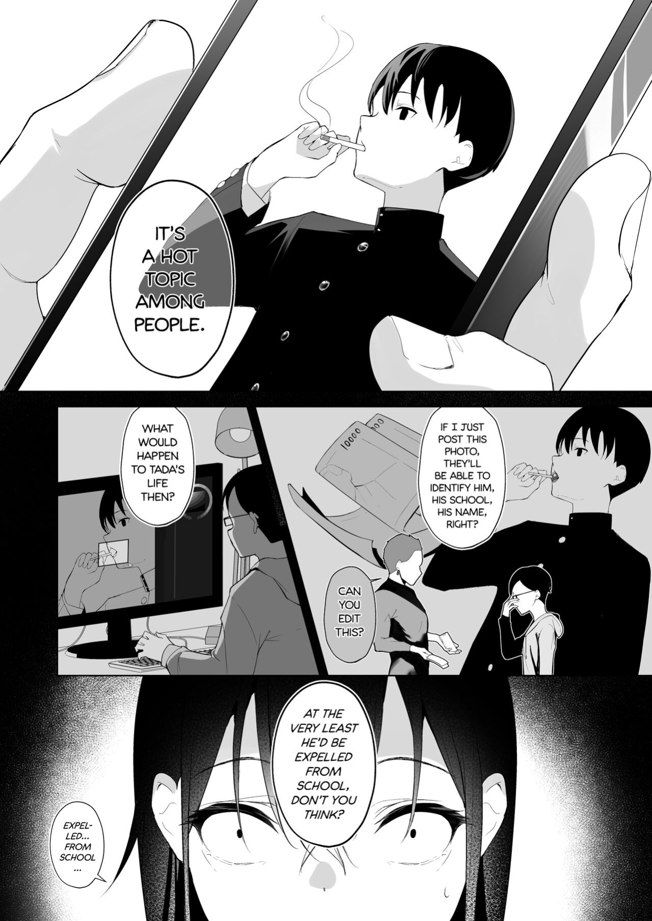 [Ponpokomaru (Akausu Ko)] Kamikazari ~Boku no Downer-kei Kanojo ga Class no Kyokon DQN ni Me o Tsukerareta Hanashi~ | Hair Ribbon - How My Reserved Girlfriend Was Targeted By A Big-Cocked Fuckboy In My Class. [Script Cave]