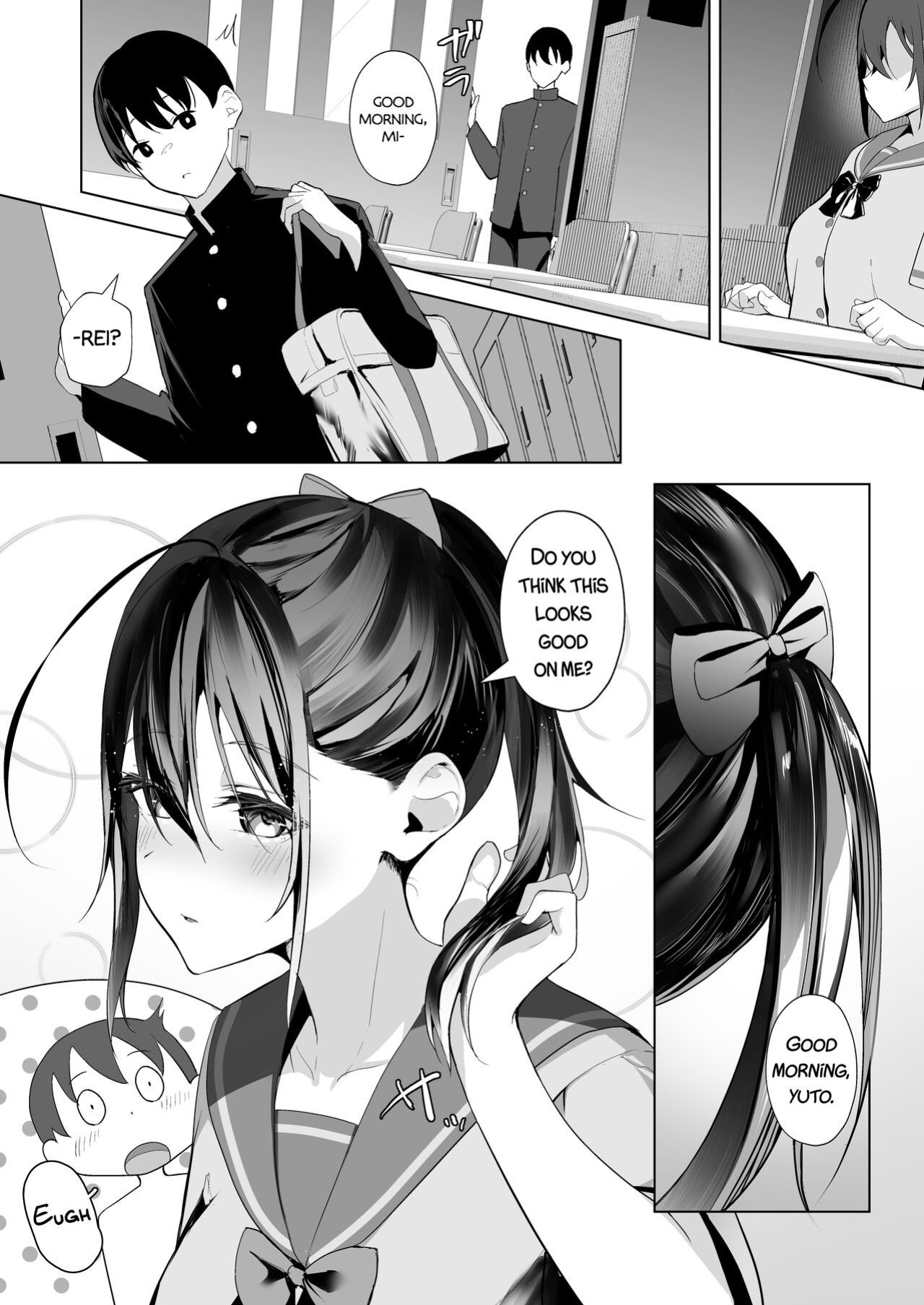 [Ponpokomaru (Akausu Ko)] Kamikazari ~Boku no Downer-kei Kanojo ga Class no Kyokon DQN ni Me o Tsukerareta Hanashi~ | Hair Ribbon - How My Reserved Girlfriend Was Targeted By A Big-Cocked Fuckboy In My Class. [Script Cave]