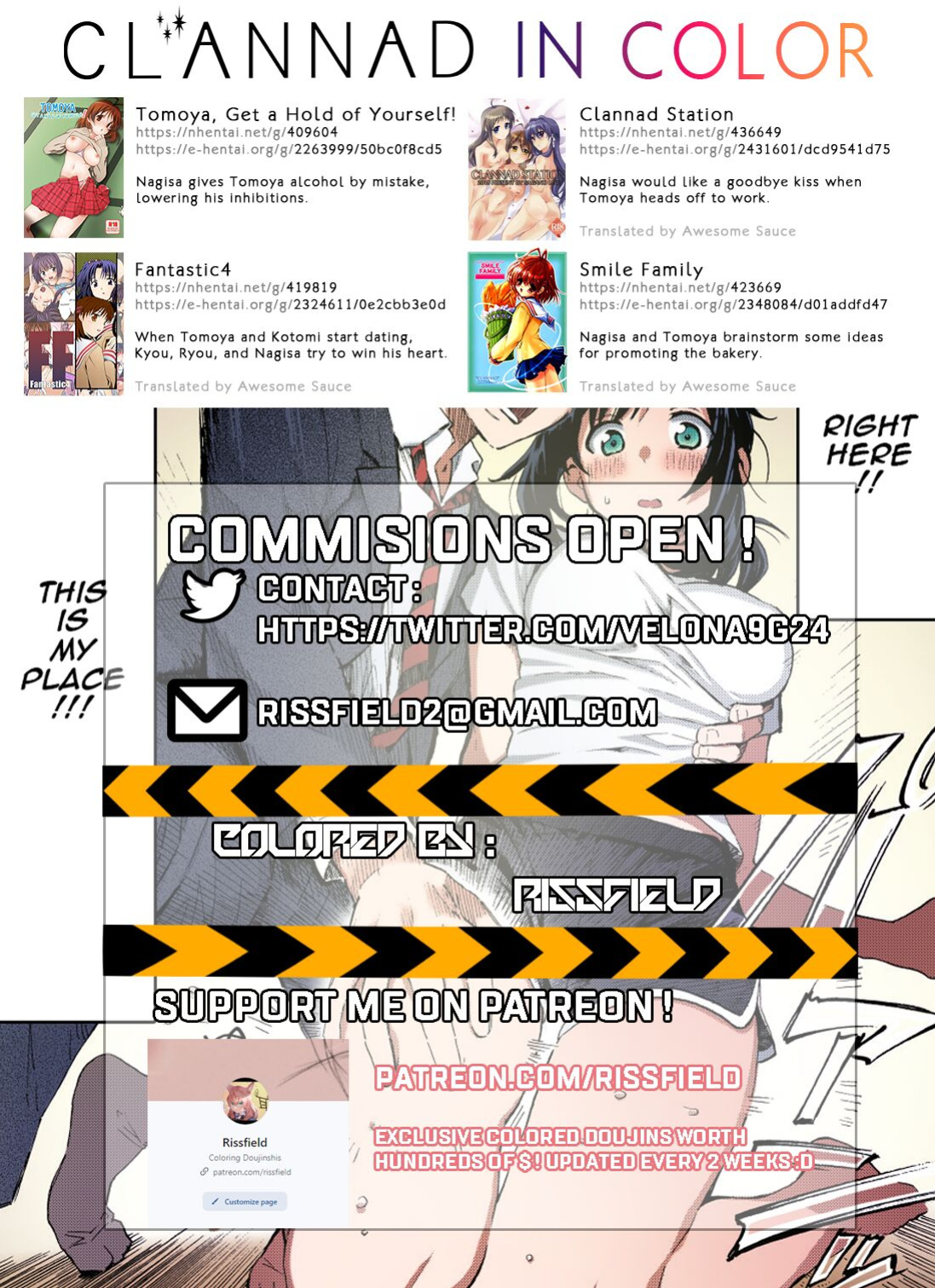 (ComiComi6) [PLUM (Kanna)] KANONiZUMU·XVII (Clannad) {Awesome Sauce} [SPDSD] [Colorized]