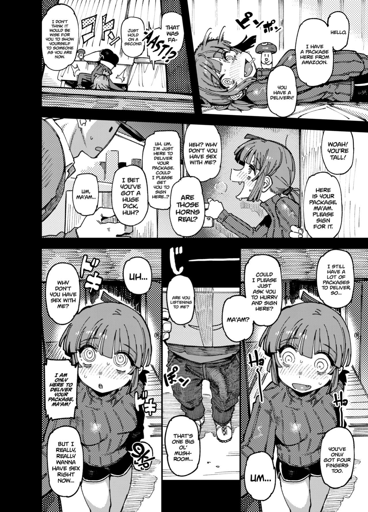 [Hoshoku Shoujo (Karasu Chan)] Ie ga Shike Sugite Haete Kita Genkaku Yuuhatsu Kinoko wo Gosyoku Shite Hatsujyou Shita Ato no Are ya Kore