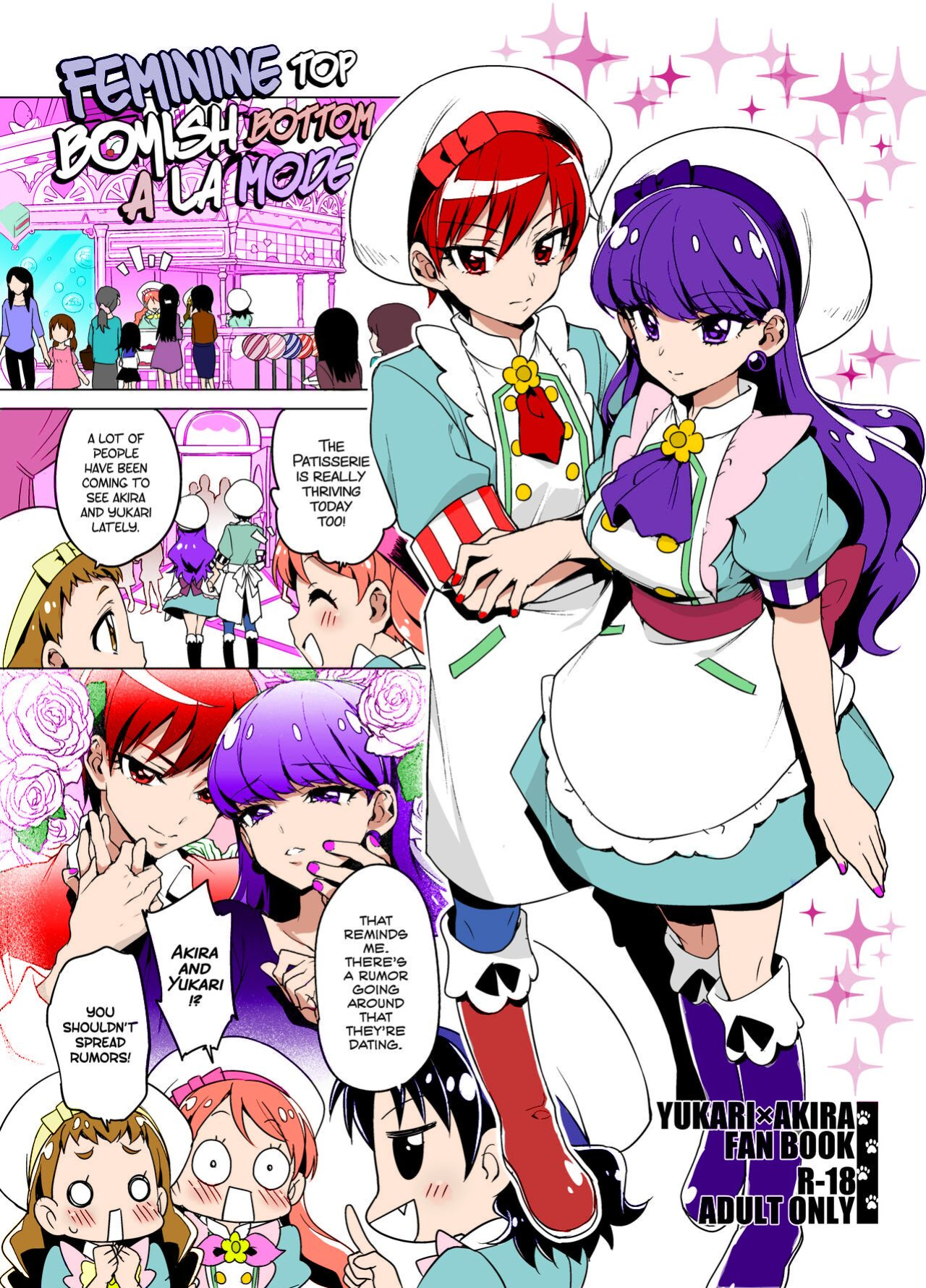 [Muchakai (Mucha)] Femme Tachi Boy Neko a la Mode | Feminine Top, Boyish Bottom a La Mode (Kirakira PreCure a la Mode) (Colorized)
