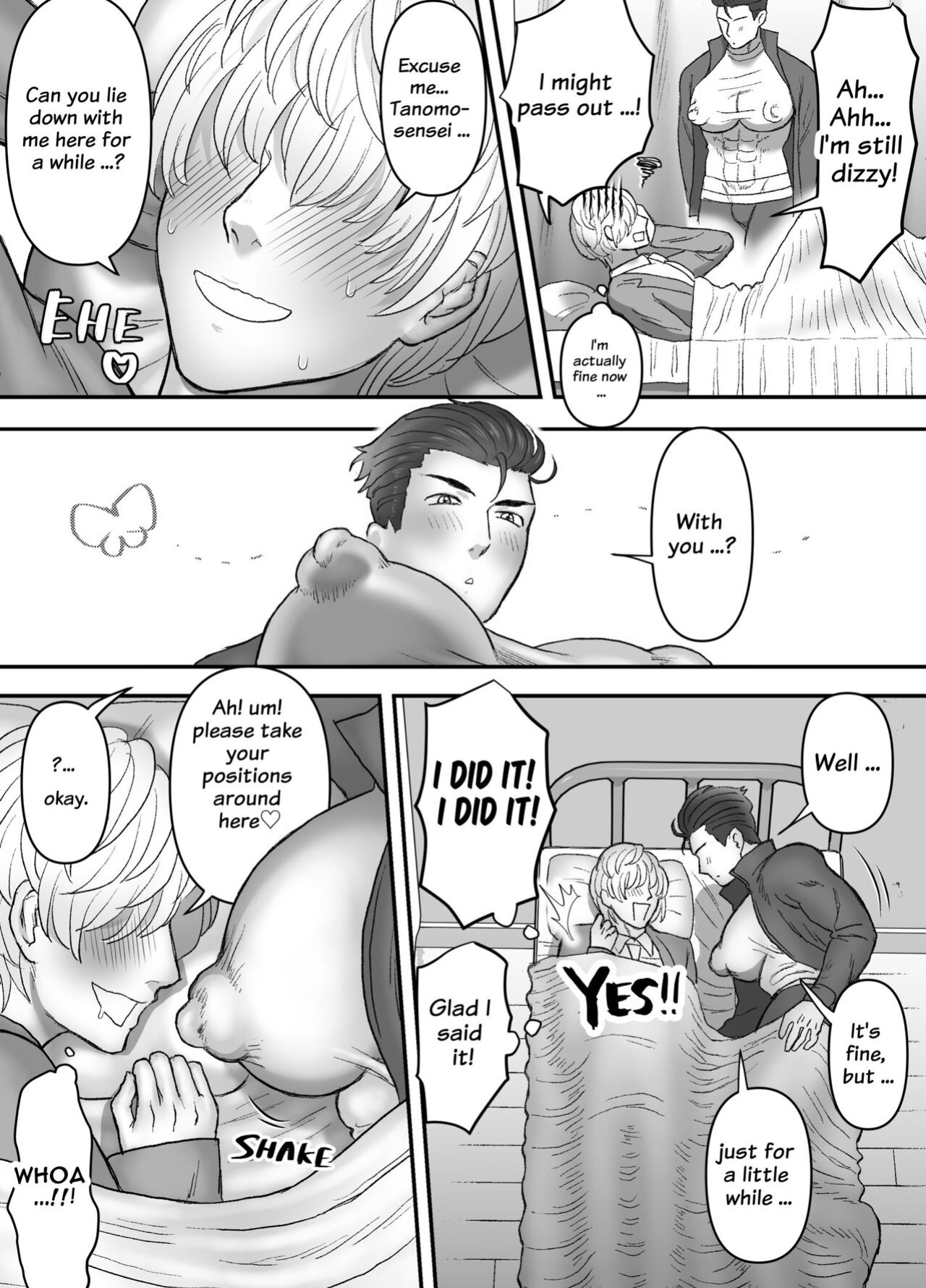 [Onoko Ya Honpo (Kamiwo Akira)] Tanomo Sensei wa Oppai Milk Taiiku Kyoushi | Tanomo-sensei is a Boob Milk Gym Teacher