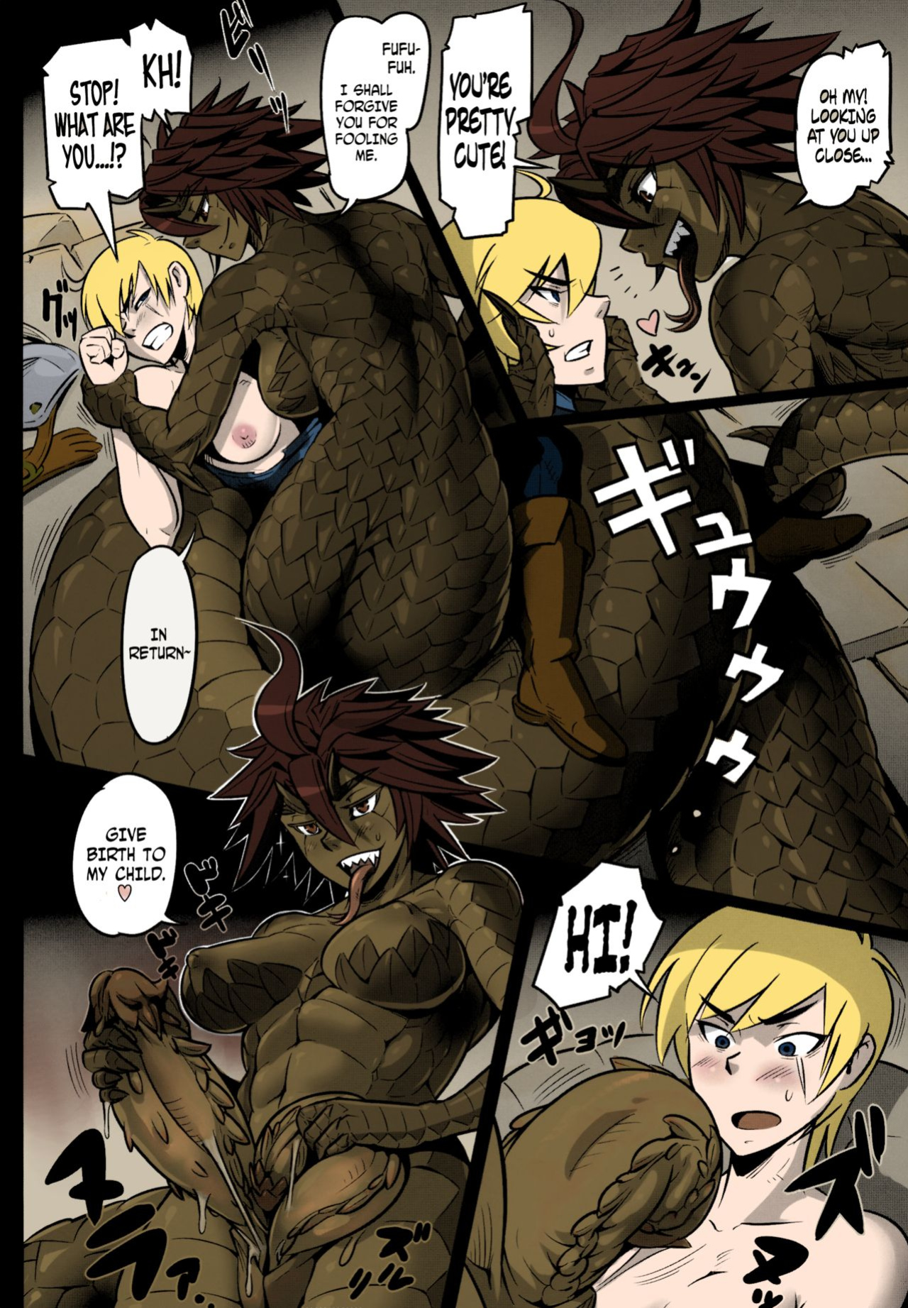 (COMITIA104) [Hyakki Yakou (Mikoyan)] Uroko no Kazu dake Aishite Ageru! | I will Love You Equal to the Number of Scales that I Have! (Hyakki Yakou Lv.2 Lizerds) [biribiri] [Colorized]