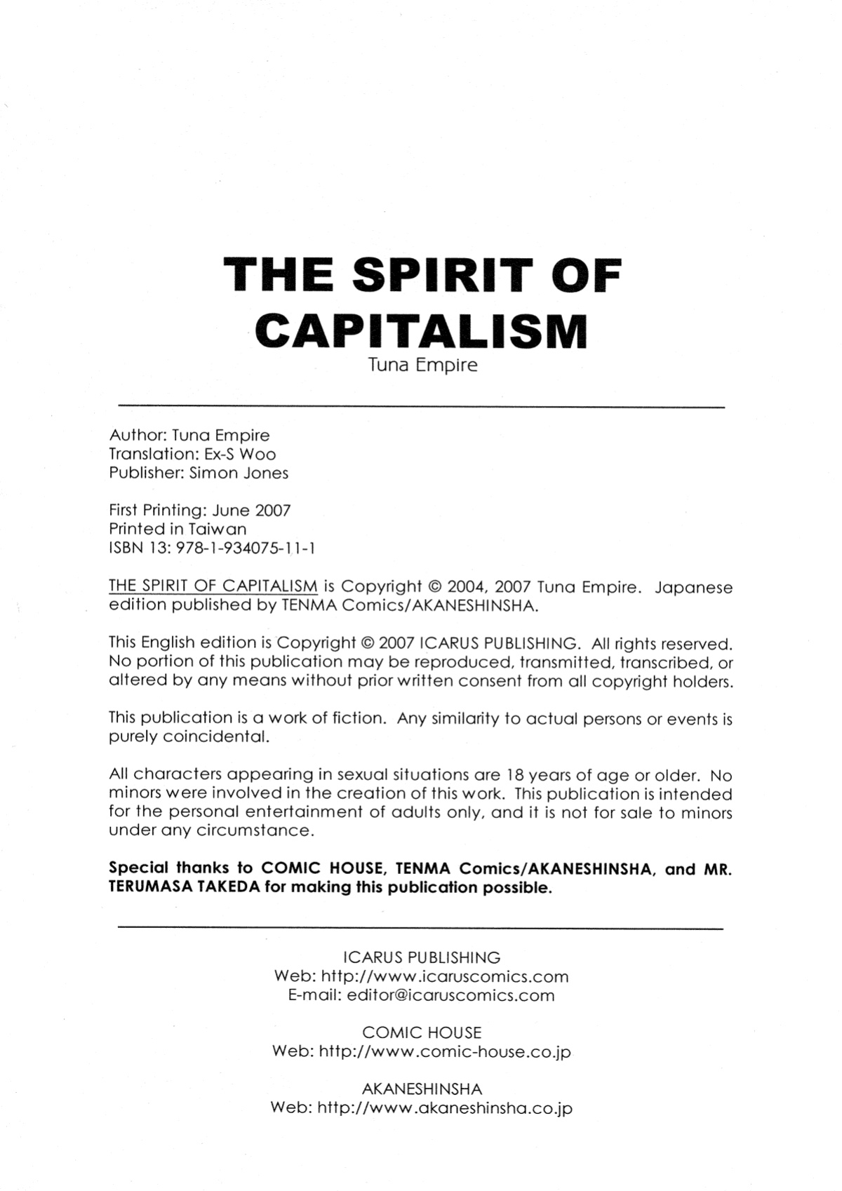 [Tuna Empire] Shihon Shugi no Seishin - Der Geist des Kapitarismus | The Spirit of Capitalism