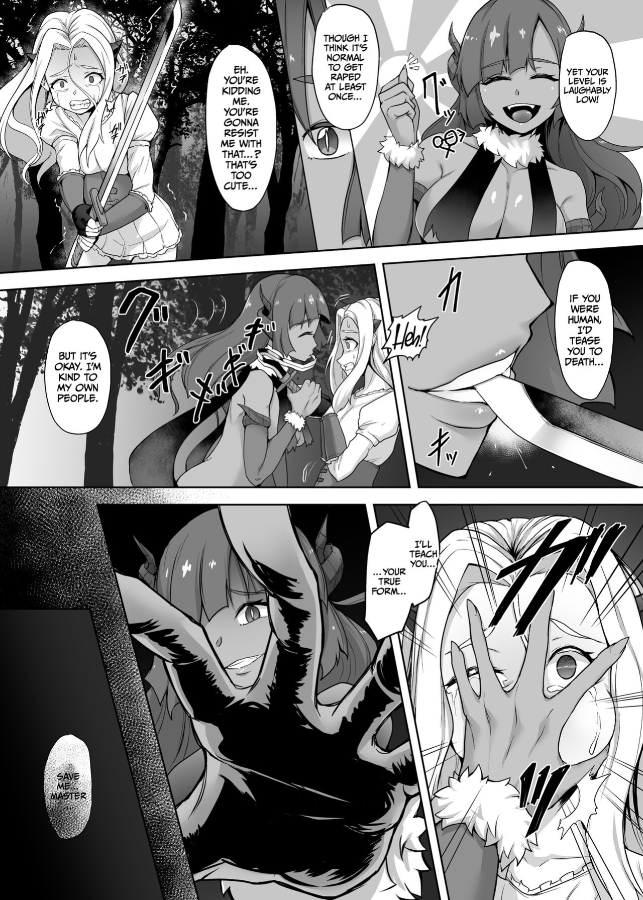 [Gotarou no All Night Fuck (Gotarou)] Tsuyoku Yasashii Onna Samurai, Futanari ni Kaerare Tasuketa Musume ni Level Drain Sareryoku de Nejifuserare Kyousei Shasei