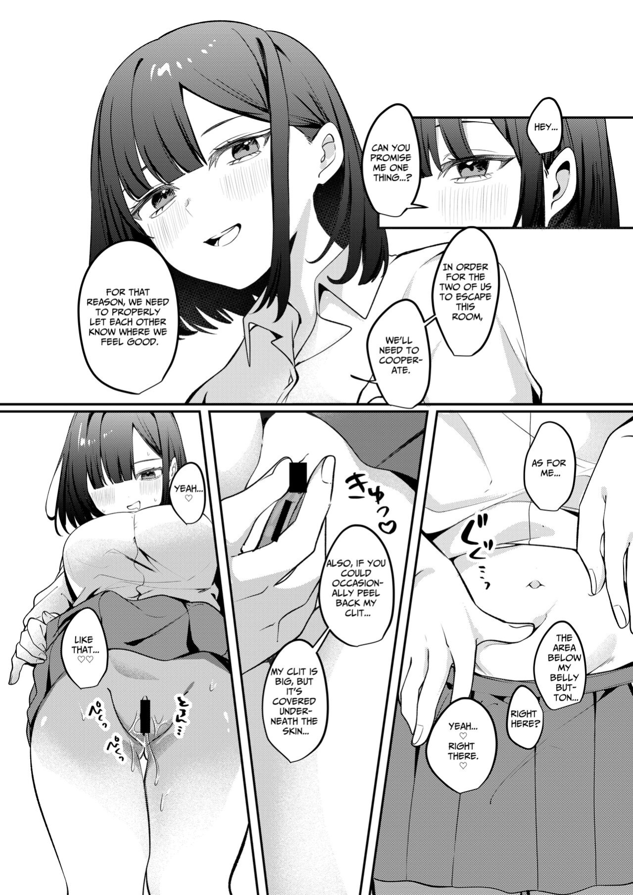 [Whisp (Ariichi Kyuu)] Sex Shinai to Derarenai Heya ni Seiso na Ano Ko to Tojikomerareru | Trapped in a Sex-Locked Room with that Prim & Proper Girl [Benri]