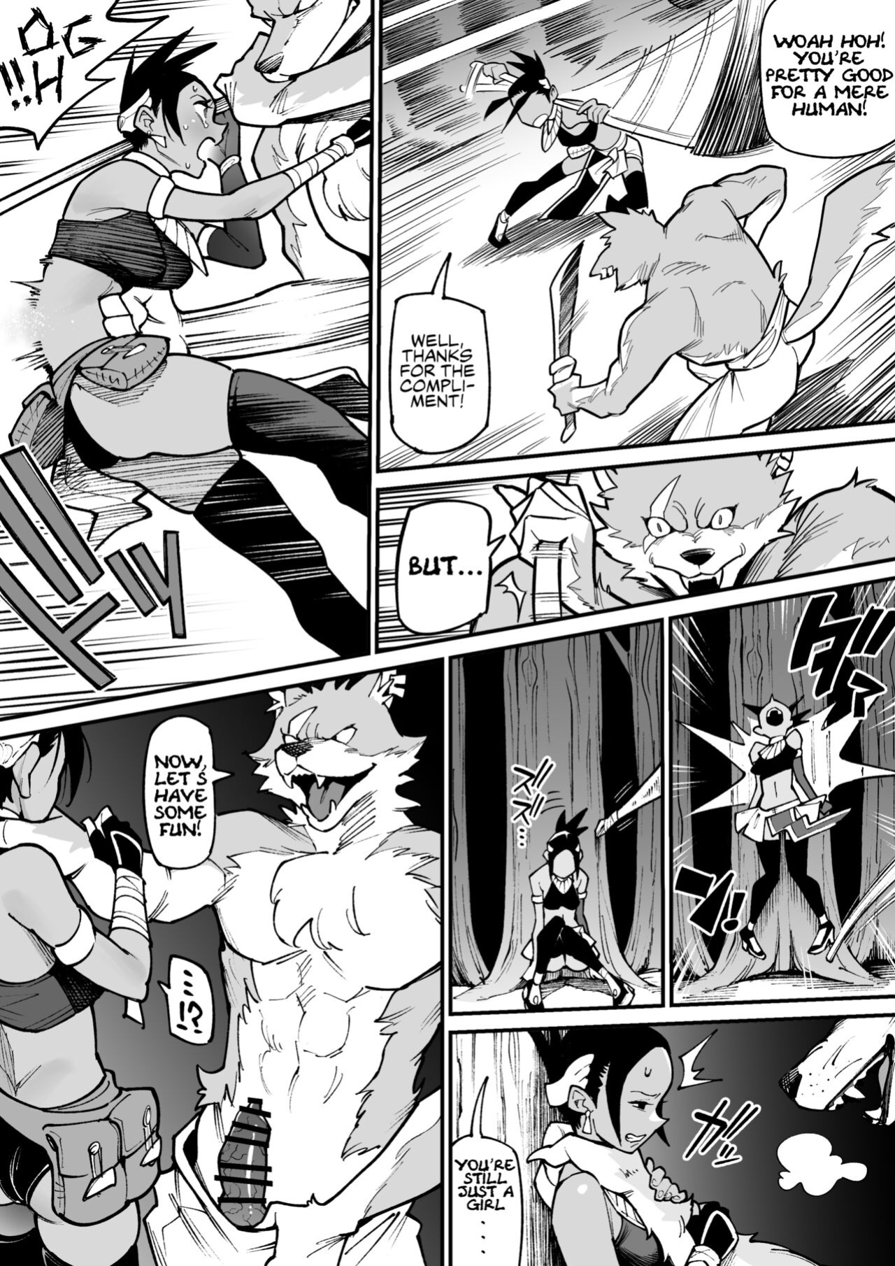 [Ame no Machi] Beastman × Female Warrior NTR