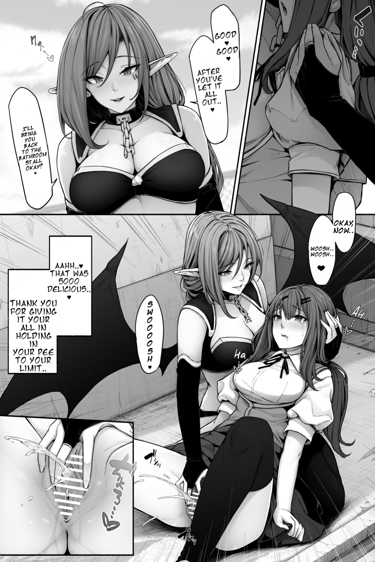 [Cocomachi] Sakyubasu ni nyōi o suwa rete oshikko sa sete moraenai!