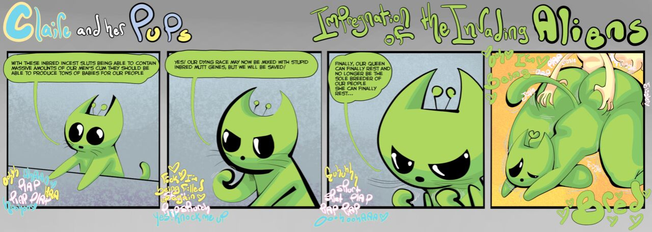[BootlegJones] Claire and her Pups: Impregnation of the invading aliens