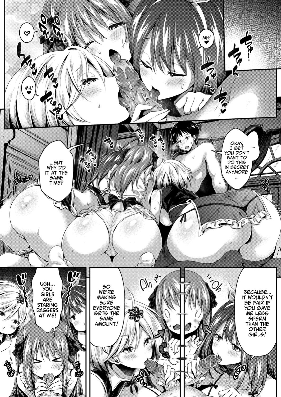 [Hachigo] Harem Maid no Damedame Ecchi | Kinky Sex with My Maid Harem [Team Rabu2]