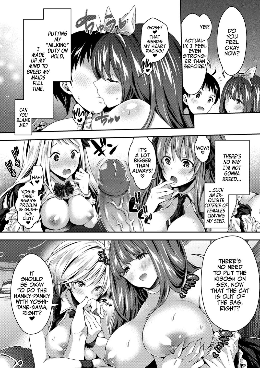 [Hachigo] Harem Maid no Damedame Ecchi | Kinky Sex with My Maid Harem [Team Rabu2]
