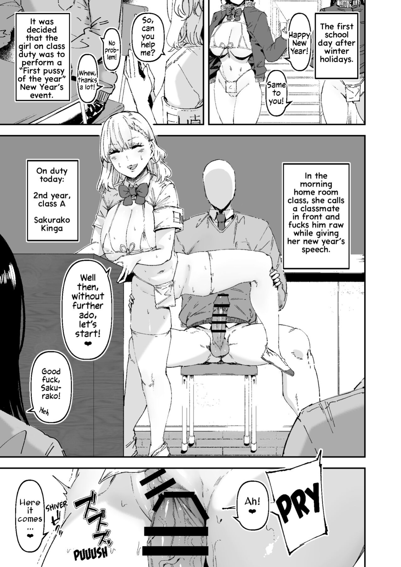 [Mandara Ryuuseigun (Signo Mandara)] Nicchoku wa Micro Bikini de ~Sukebe na Kakko de Seishori Katsudou~ | The Class Duty Is Done in Micro-Bikinis ~ Sexual Relief Activity in Depraved Outfits [Solas]