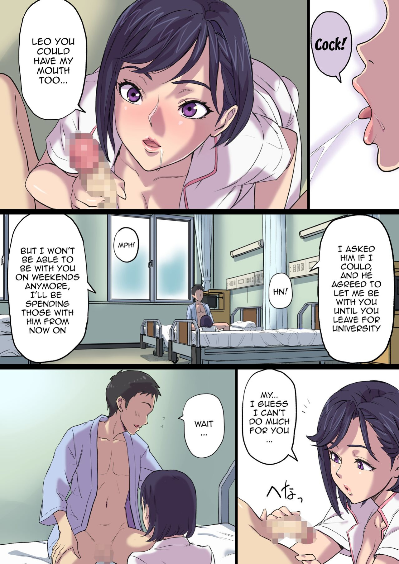 [Papuka (Shibire Hitsuji)] Zoku Tonari no Bed de Netorareru Kangoshi Jukubo / The MILF Nurse Cuckolded Gets Taken Away In The Bed Next To Mine - Continuation