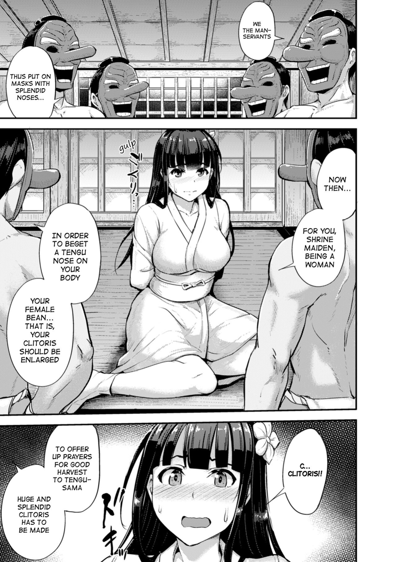 [Yayo] Tengusai Inkaku no Gi | Tengu Festival clitoris ceremony (2D Comic Magazine Dekakuri Bishoujo Kuriiki Jigoku Vol. 2) [защёчный translations]