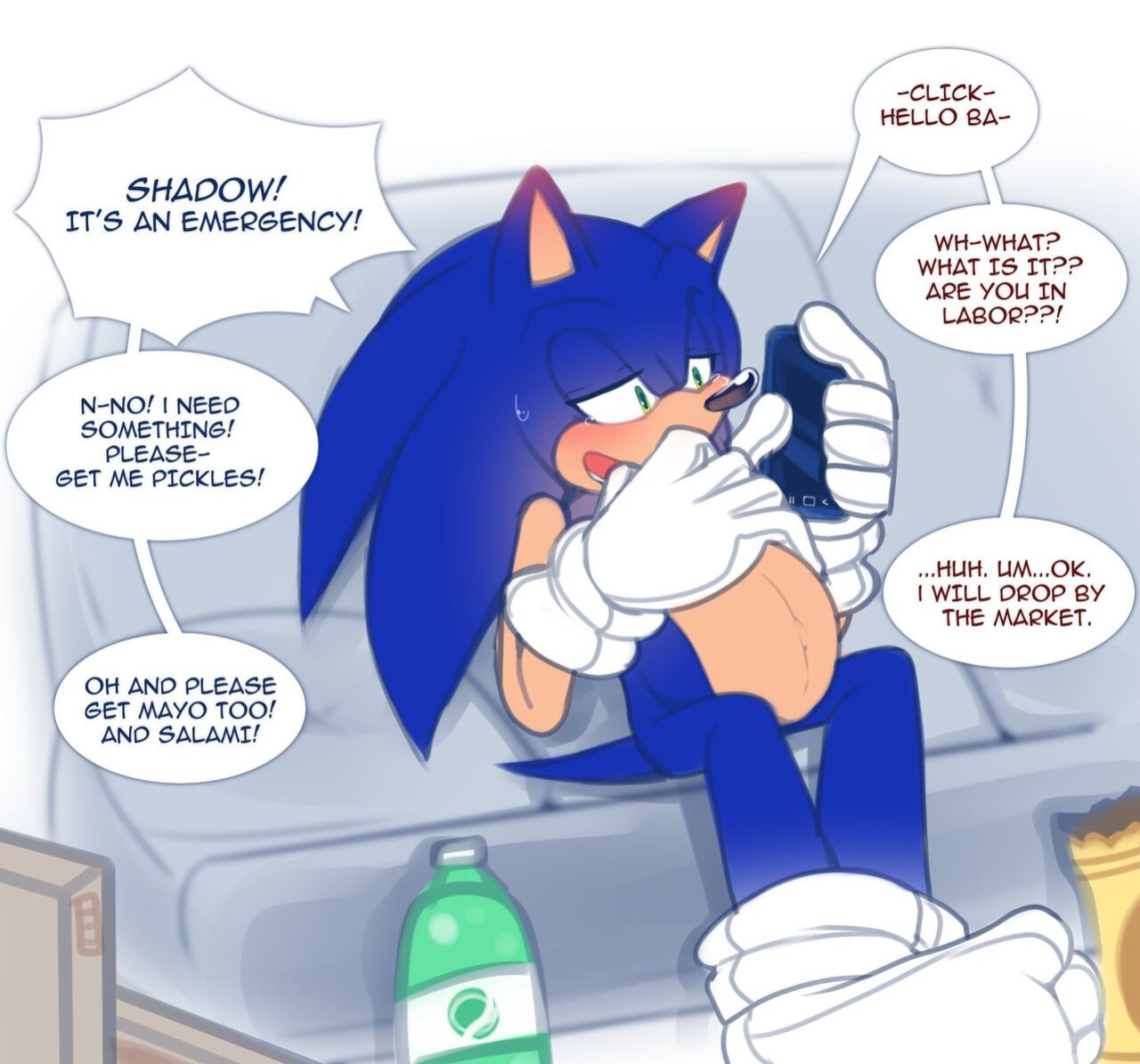 JayAero/BlueSeaMoon's Sonic Mpreg Art