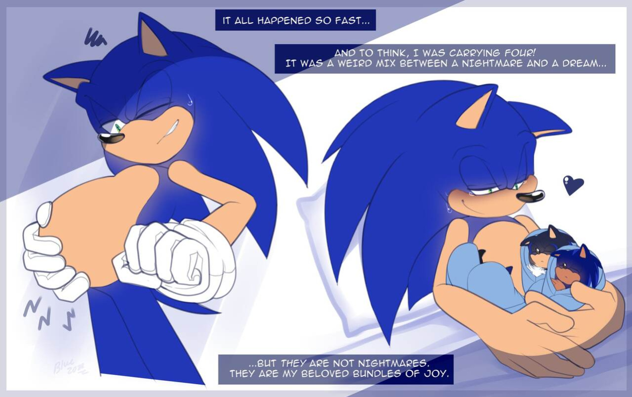 JayAero/BlueSeaMoon's Sonic Mpreg Art