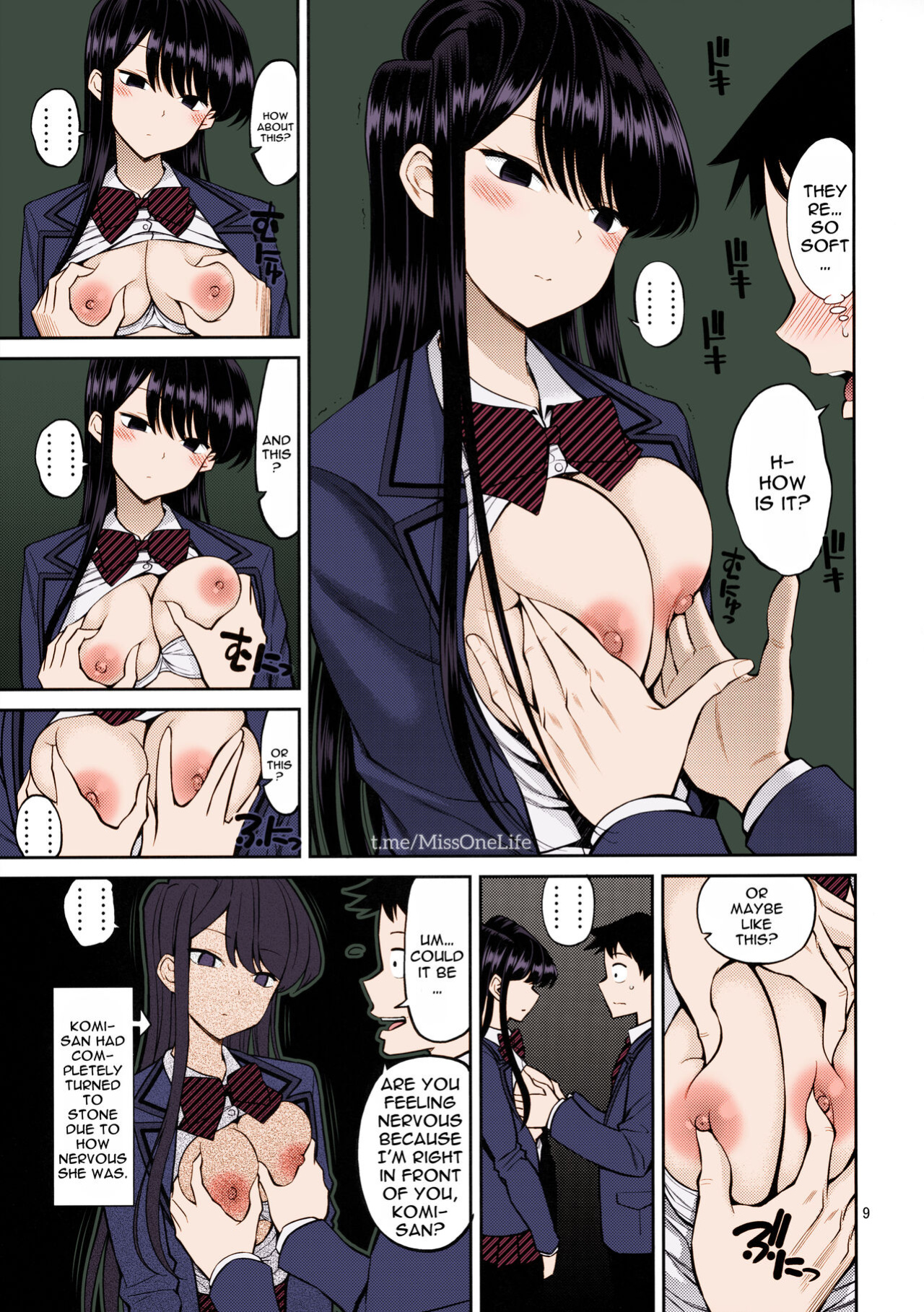 [Popochichi (Yahiro Pochi)] Komi-san wa, Binkan desu. | Komi-san Is Sensitive. (Komi-san wa, Komyushou desu.) [Colorized]