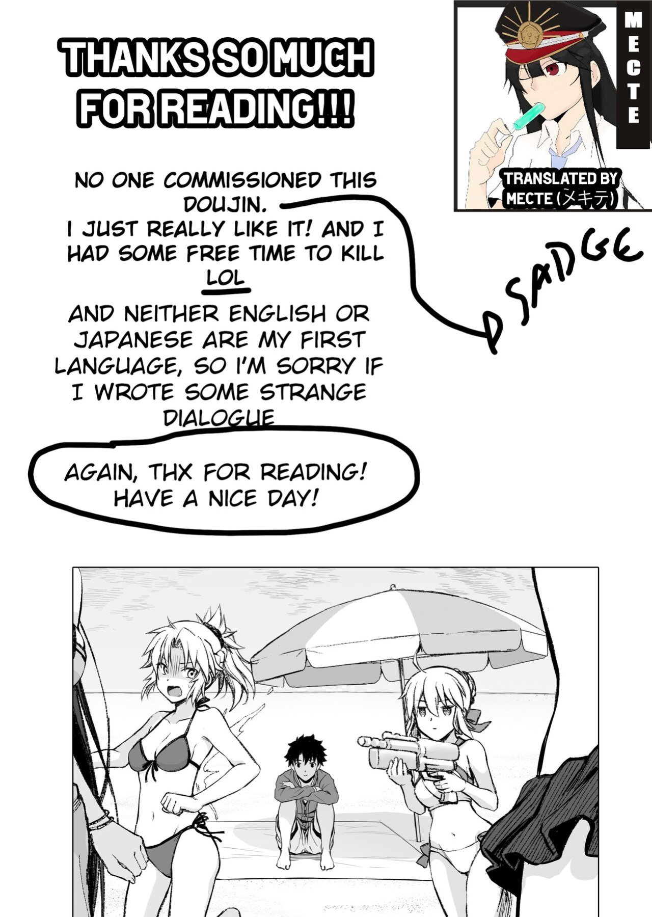 [Chabashira Chainsaw (Chacharan)] Jeanne to Natsu no Umi | Summer beach with Jeanne (Fate/Grand Order) [Mecte]