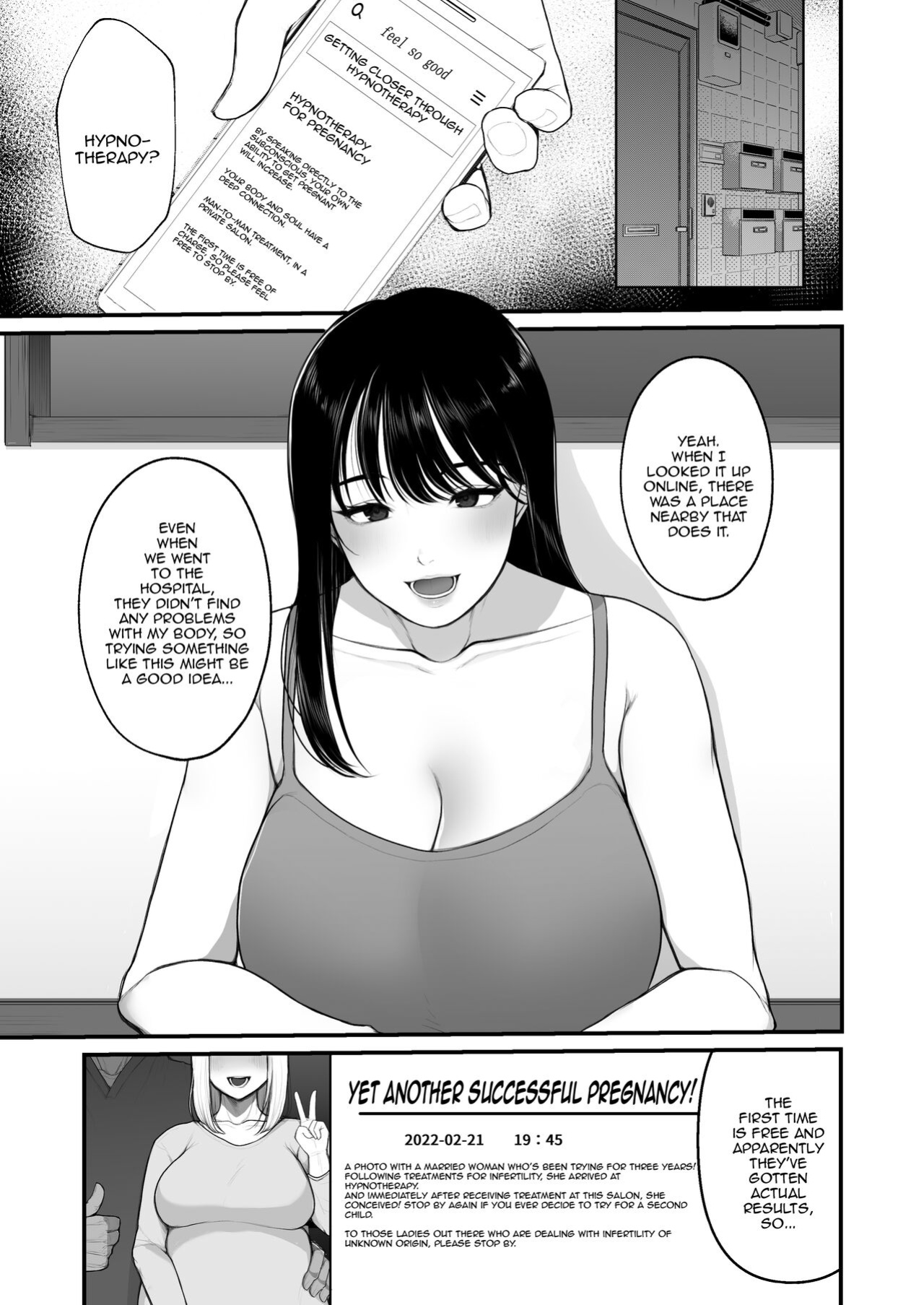 [Nanda Kono Sekai (Giriken)] Ninkatsu Hitozuma Akutoku Saimin Ryouhou de Gokainin / A Housewife Looking To Get Pregnant Gets Inseminated By The Wrong Person Misusing Hypnosis Therapy