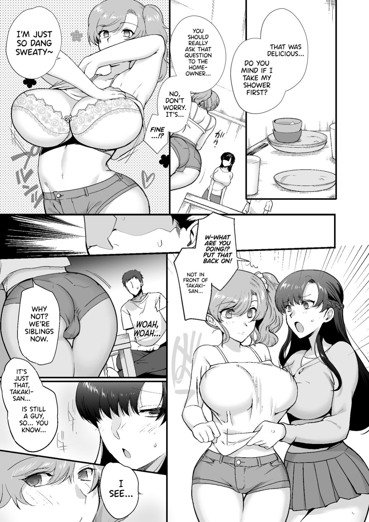 [Aomizuan (Kirimoto Yuuji)] Erosugiru Doukyonin ~ Dosukebe Shimai to 1K Doukyo Seikatsu ~ | My Roommates Are Way Too Lewd ~Living in a One-Room Apartment With Two Perverted Sisters~ {RedLantern}