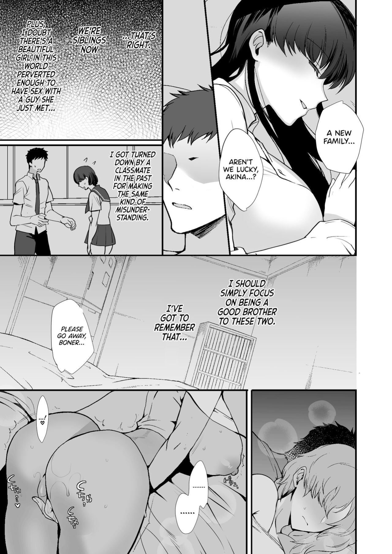 [Aomizuan (Kirimoto Yuuji)] Erosugiru Doukyonin ~ Dosukebe Shimai to 1K Doukyo Seikatsu ~ | My Roommates Are Way Too Lewd ~Living in a One-Room Apartment With Two Perverted Sisters~ {RedLantern}
