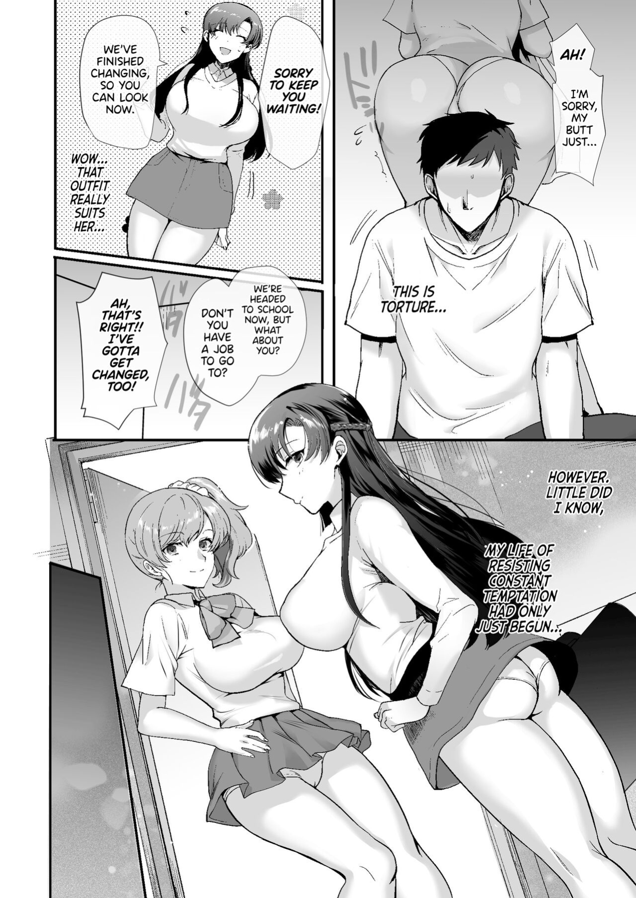 [Aomizuan (Kirimoto Yuuji)] Erosugiru Doukyonin ~ Dosukebe Shimai to 1K Doukyo Seikatsu ~ | My Roommates Are Way Too Lewd ~Living in a One-Room Apartment With Two Perverted Sisters~ {RedLantern}