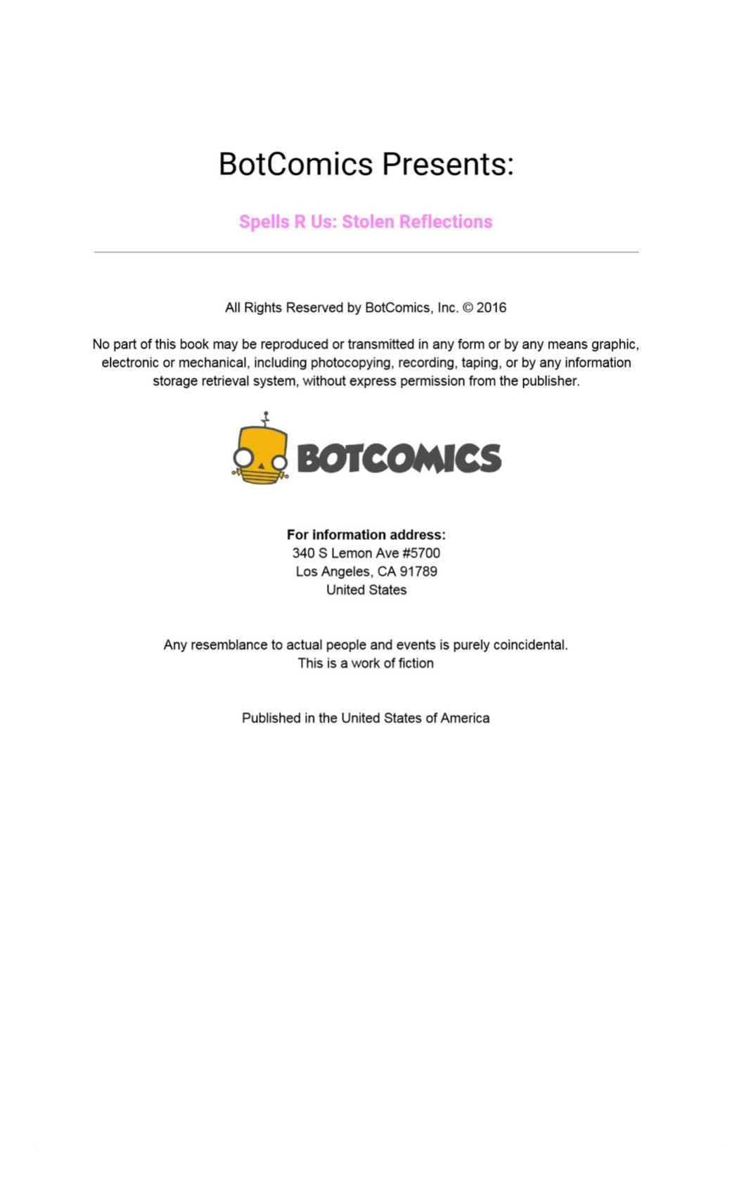 Botcomics - Spells R Us: Stolen Reflections (1-5) by xCuervos , Peter Logan , Eros Studio