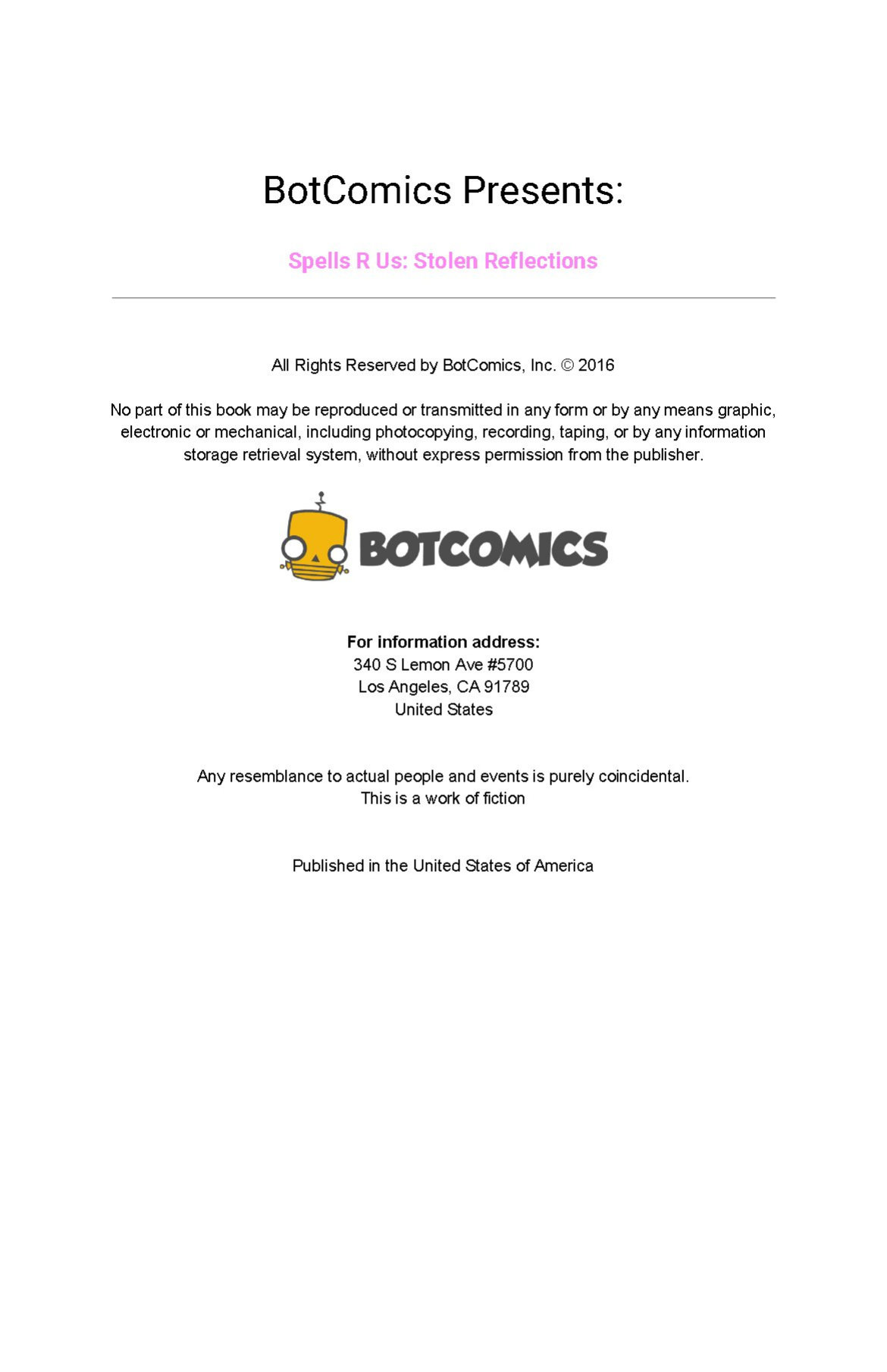 Botcomics - Spells R Us: Stolen Reflections (1-5) by xCuervos , Peter Logan , Eros Studio