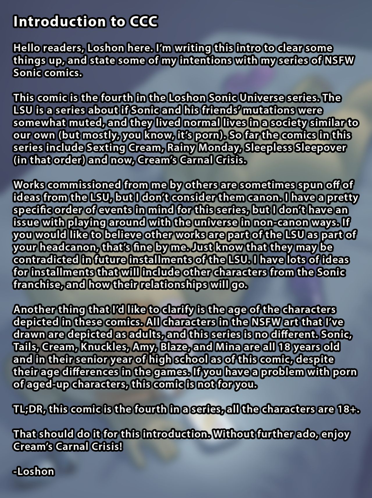[Loshon] Cream's Carnal Crisis (Sonic the Hedgehog)