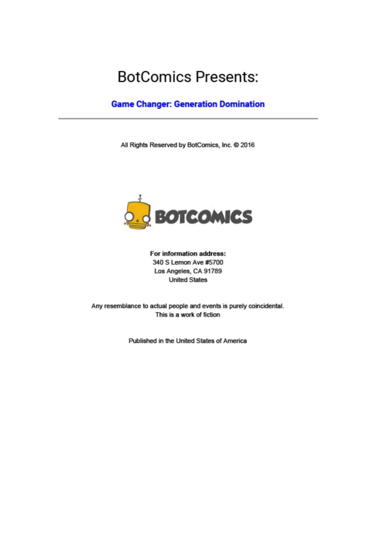 BotComics - Game Changer - Generation Domination
