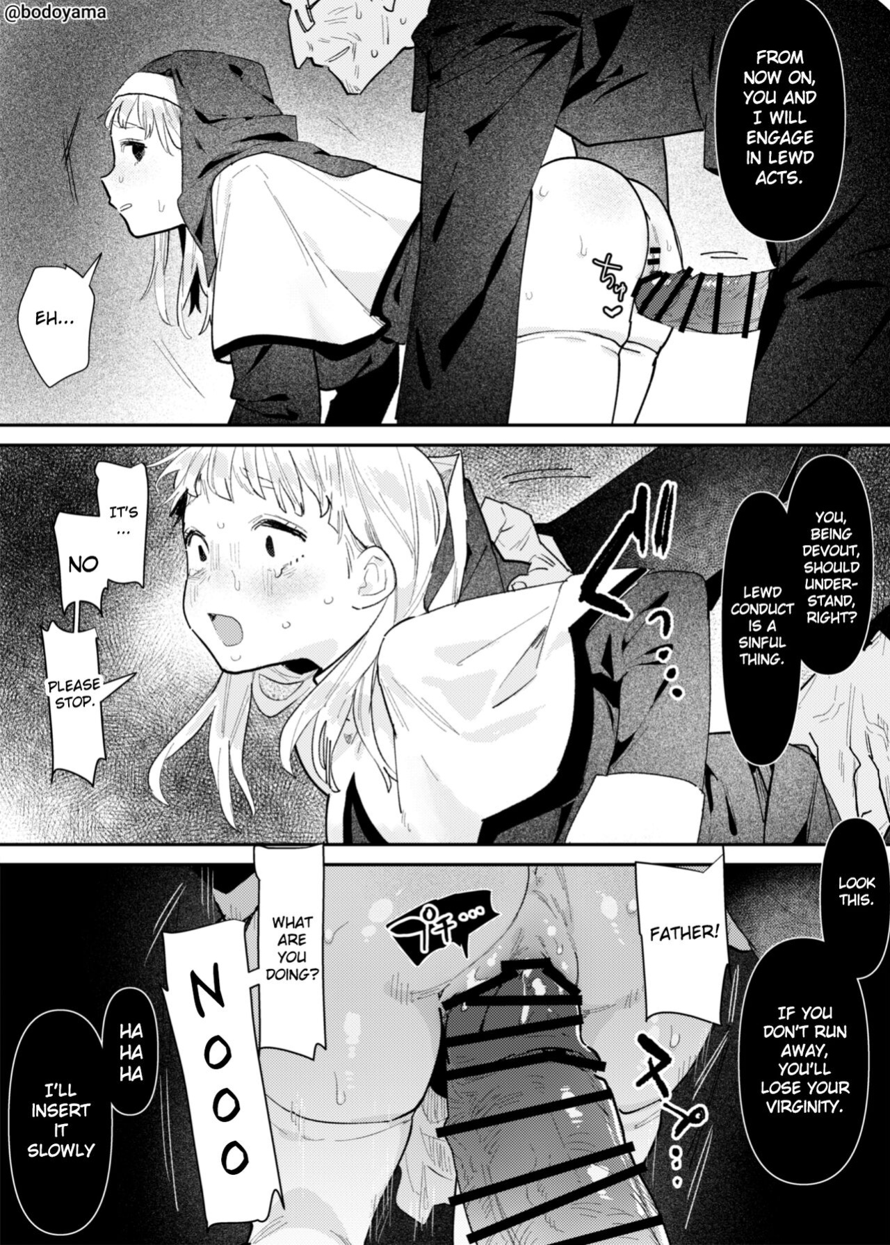 [Bodoyama] A nun forced into fornication by an evil priest [Gagak_Ireng]