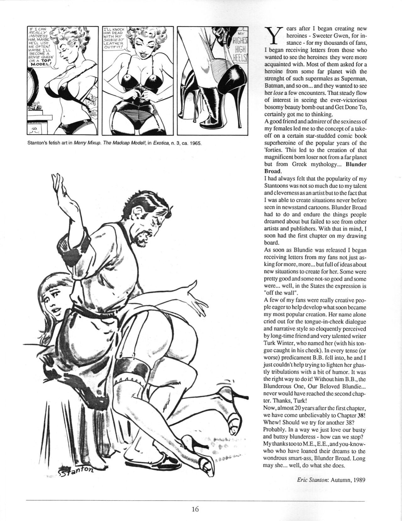 Eric Stanton's Blunder Broad - A Comix Serial - Esthetique Fetish & Bizzarre - Glittering Images