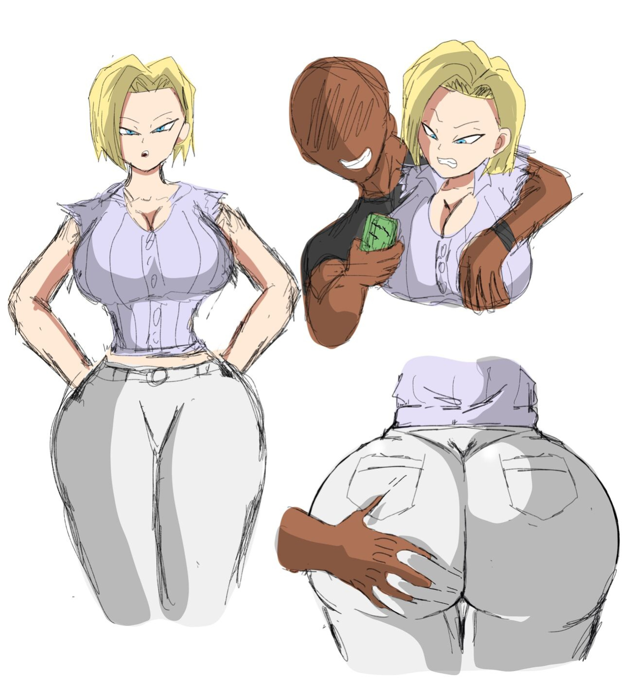 [ZDaddyEcchi] Android 18 Blacked (Dragon Ball Super)
