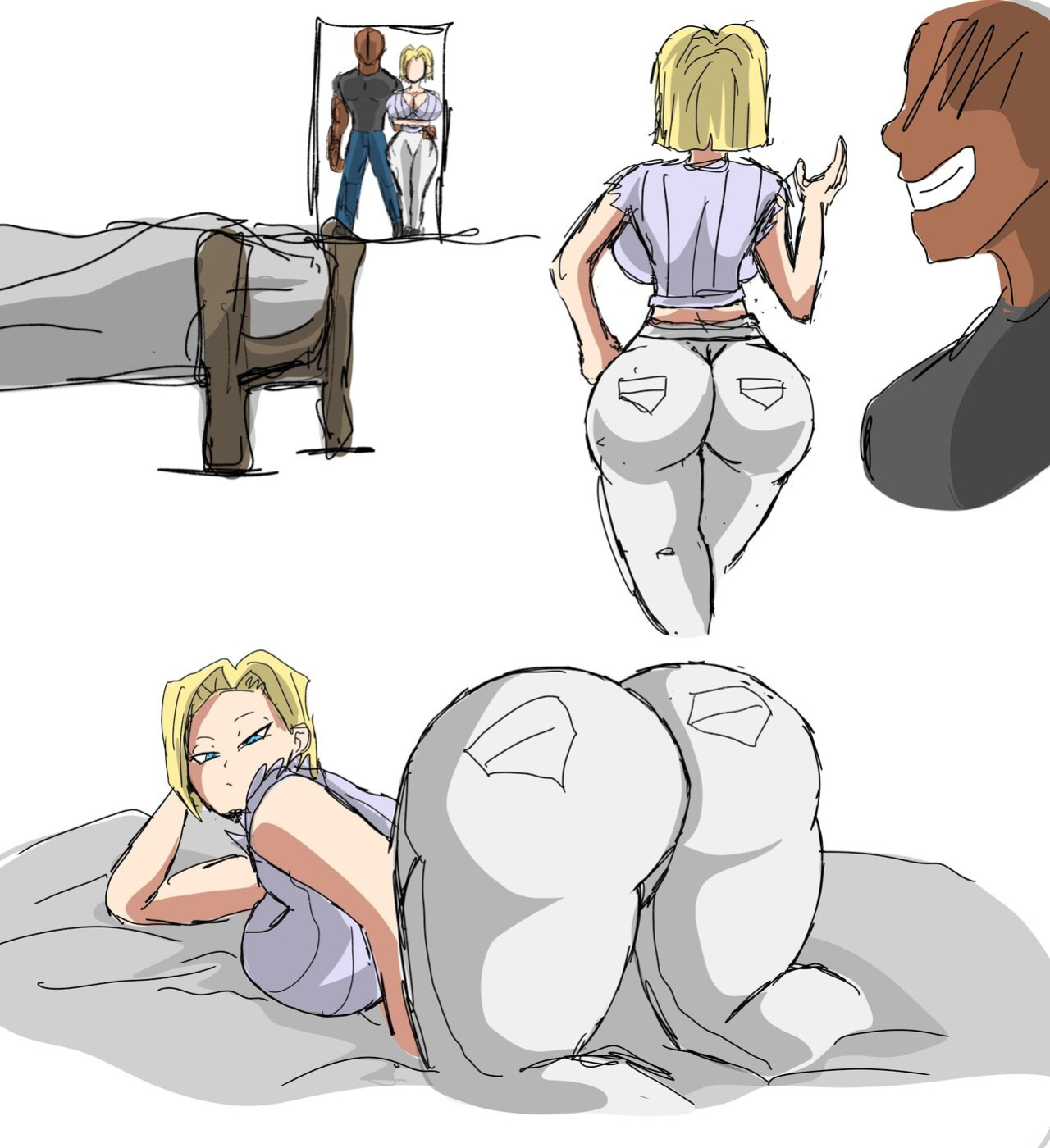 [ZDaddyEcchi] Android 18 Blacked (Dragon Ball Super)
