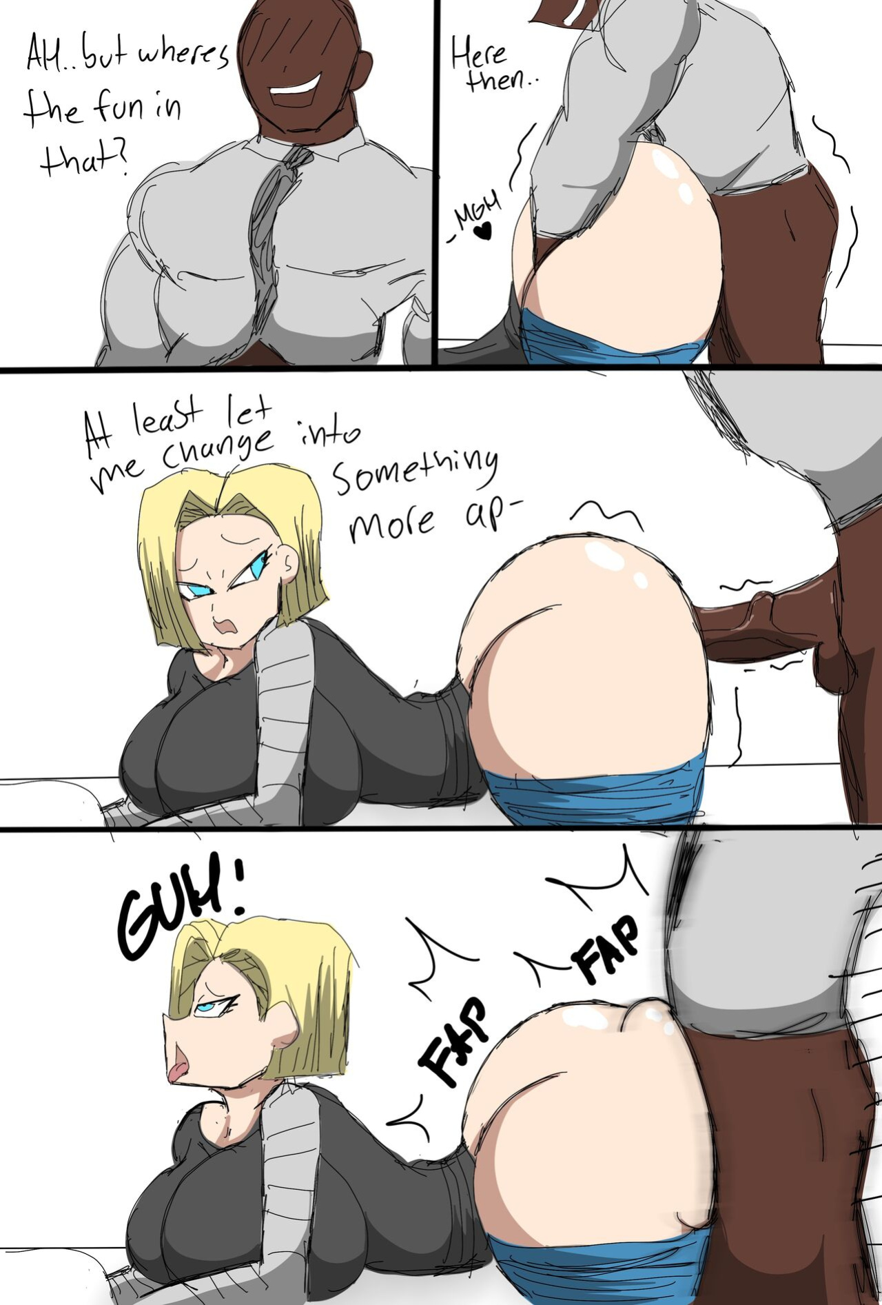 [ZDaddyEcchi] Android 18 Blacked (Dragon Ball Super)