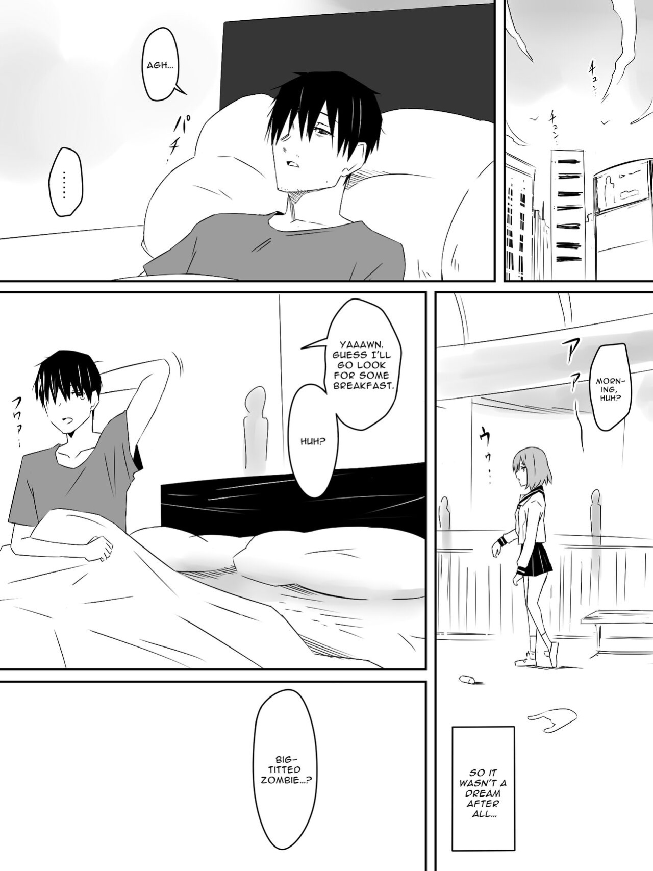 [Circle Kagemusha (Kagemusha)] Zombie Harem Life ~Antibogi no Ore to Bakunyuu Zombie~ | Zombie Harem Life ~My Immunity and the Big-Titted Zombie~ [Selcouth]