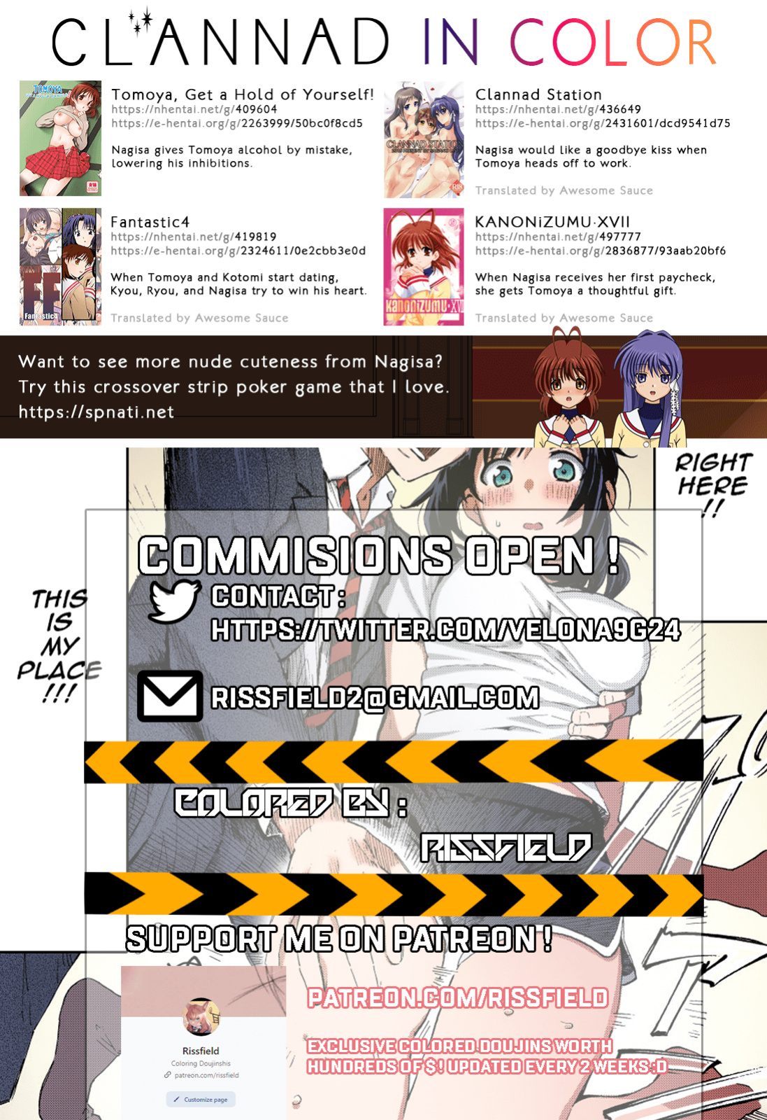 (C66) [UGEMAN (Ugeppa)] Maki Clannad (Clannad) [Comfy Pillow Scans] [SPDSD] [Colorized]