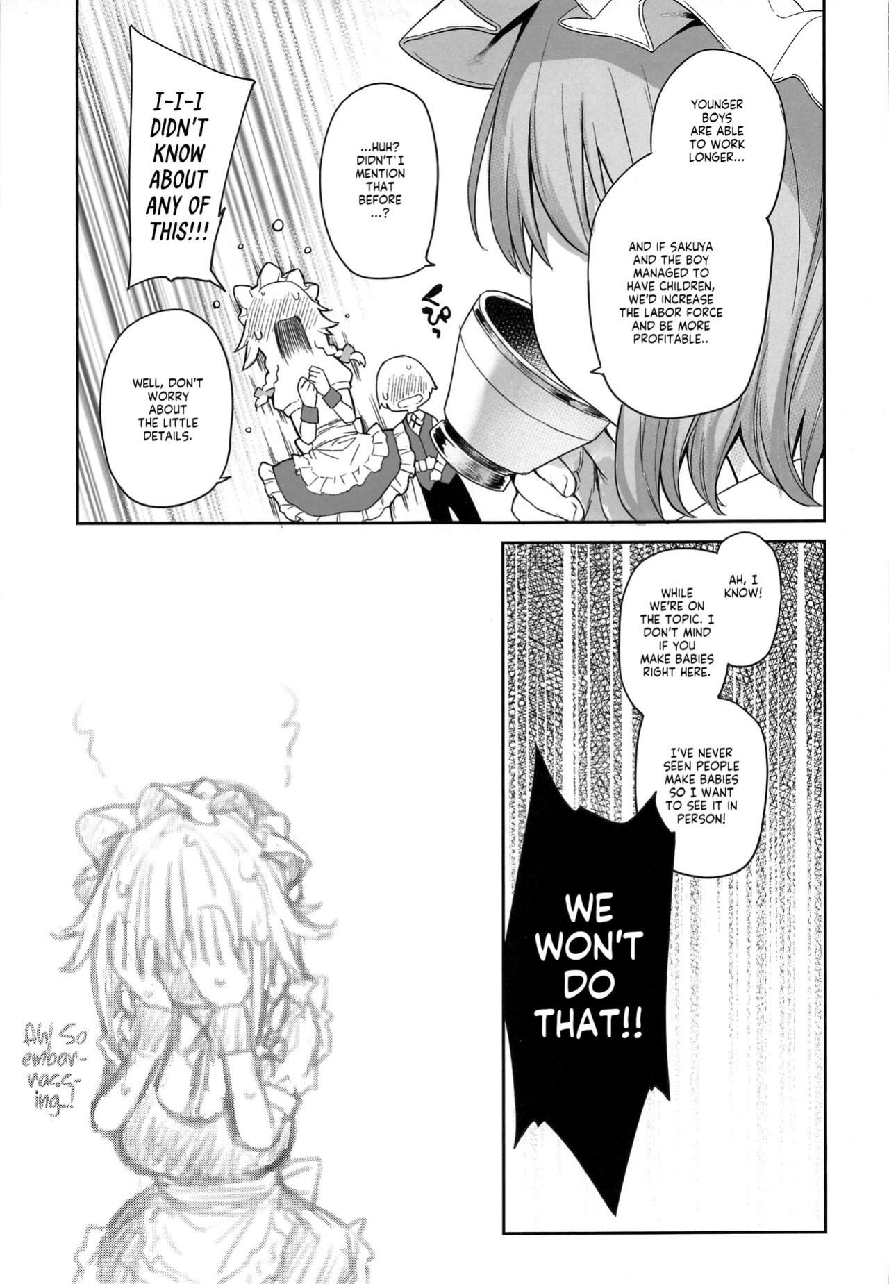 (C100) [Anmitsuyomogitei (Michiking)] ANMITSU TOUHOU THE AFTER Vol. 3 Shasei Kanri shite Kudasai Sakuya-san! + | ANMITSU TOUHOU THE AFTER Vol. 3 Please Manage my Ejaculations, Sakuya-san! + (Touhou Project) [Coffedrug]