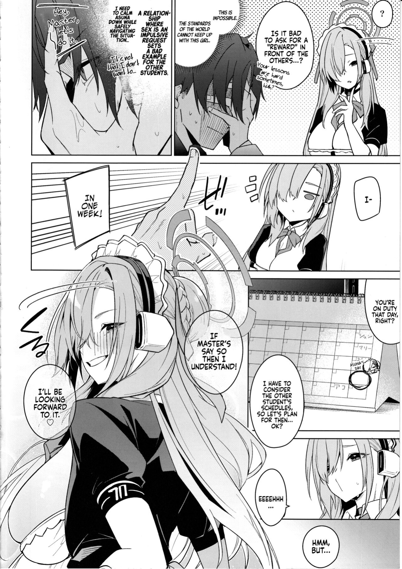 (C103) [Jun Tokuchuu Kuro Mask (Hetaren)] Asuna to Isshuukan Go ni. | With Asuna after a week apart. (Blue Archive) [Coffedrug]