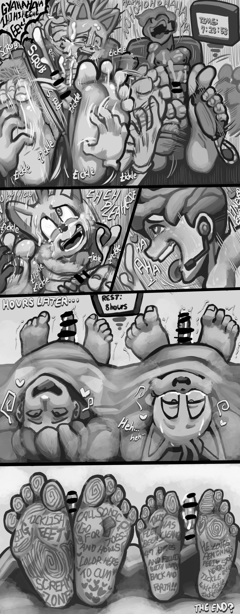 [Twomario] Tails And Murate Employee Going Through Hypno Tickling