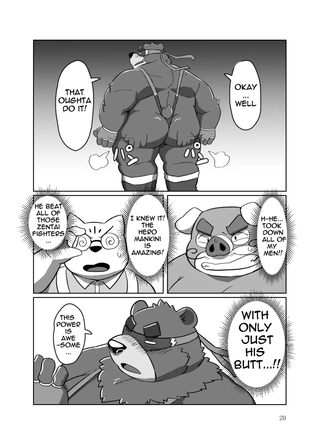 [Kyouretsu Hiyougeka (Beat-kun)] Roshutsu Hentai Dosukebear| Exhibitionist Pervert Dosukebear [The_Masked_Kemoner]