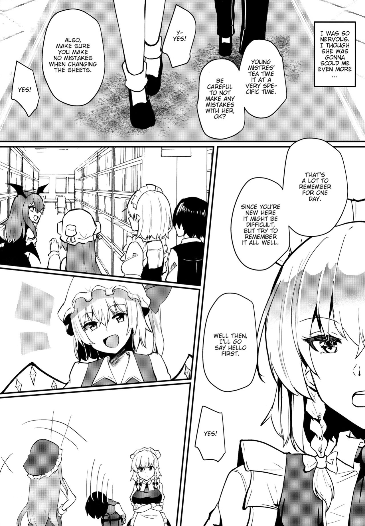 (Reitaisai 18) [Kuusou Monochrome (Abi)] Shousha na Juusha no Hatsujouki | The Midnight Servant is in Heat (Touhou Project) [FunnyTL]
