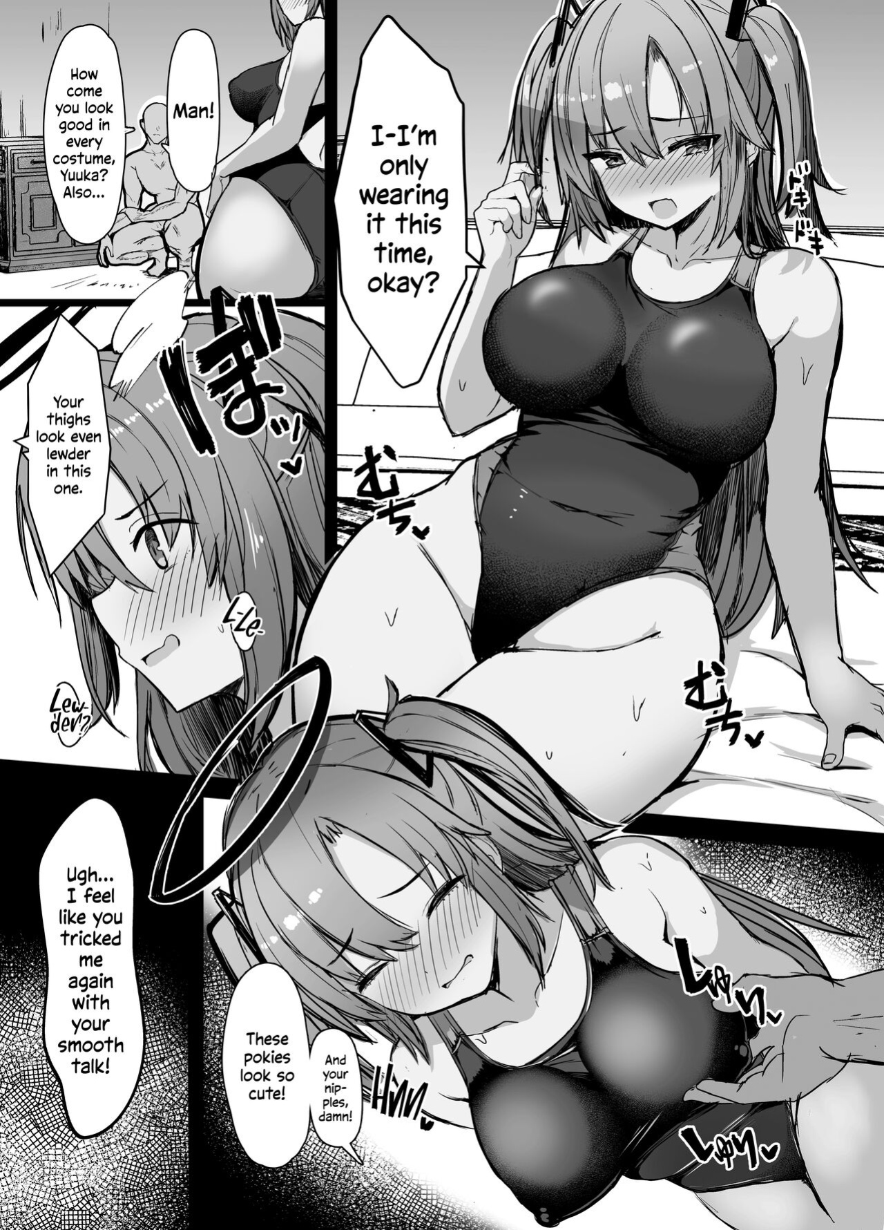 (C101) [Vivido (Kumasaku Tamizou)] Sensei!! Yokujou Shisugi desu... | Sensei!! You're Too Horny! (Blue Archive) [Shiromaru]