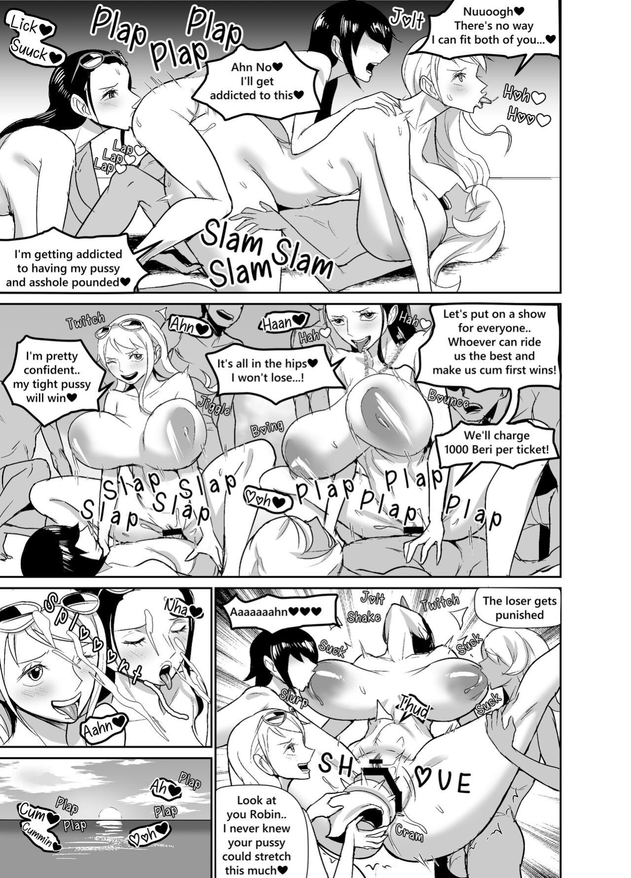 [REM9 (Hamiltan)] NamiRobi OneShota Vacance | NamiRobi OneShota Vacation (One Piece)