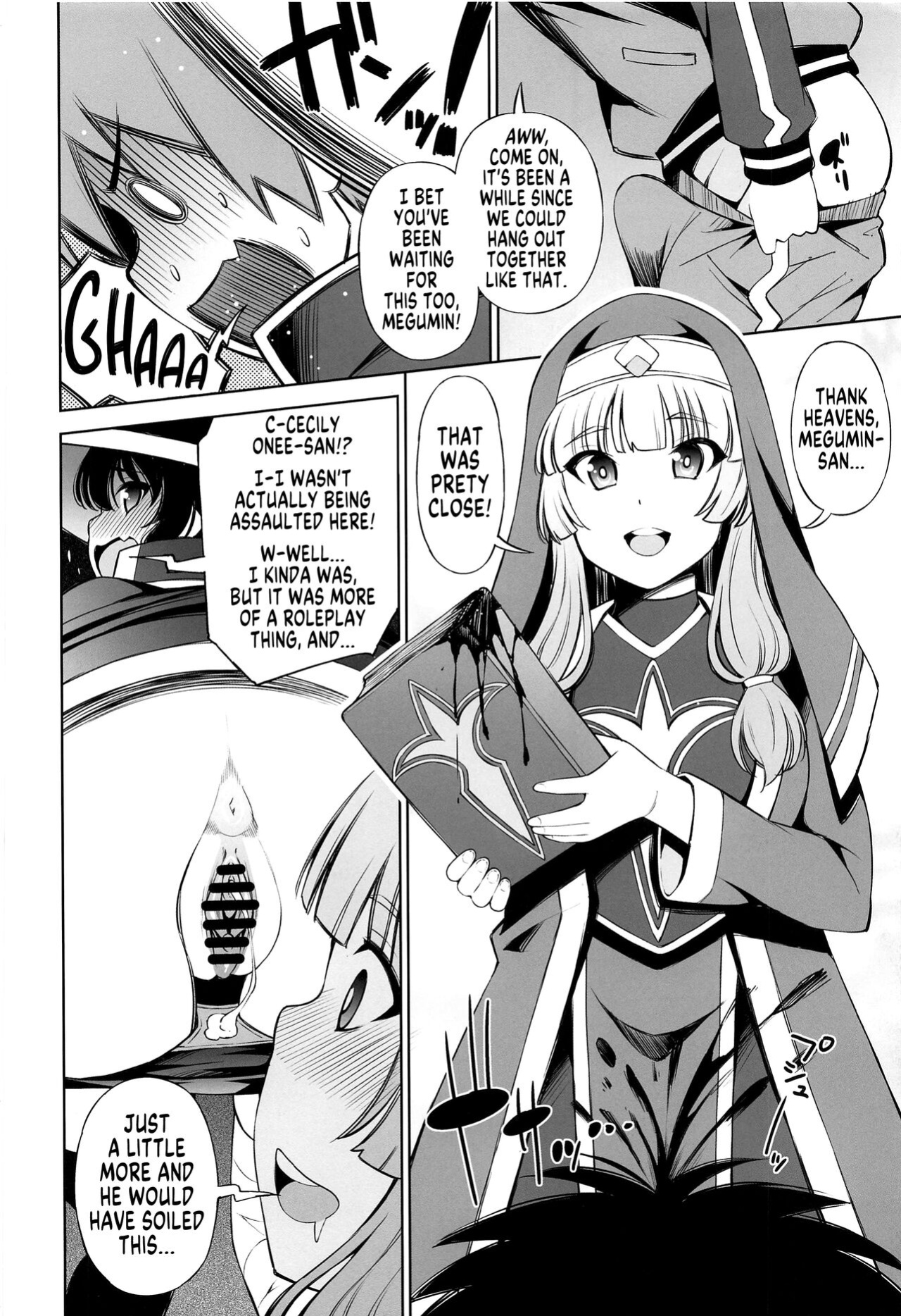 (C99) [Matsuge Antenna (Maihara Matsuge)] Kono Iyarashii Bishoujo ni Itazura o! | Lewd Pranks on These Obscene Girls (Kono Subarashii Sekai ni Syukufuku o!) [MegaFagget]
